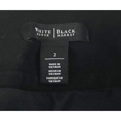 White House Black Market White House Black Market WHBM Black Pencil Skirt Faux-Leathe Size 26" / US 2 / IT 38 - 2 Thumbnail