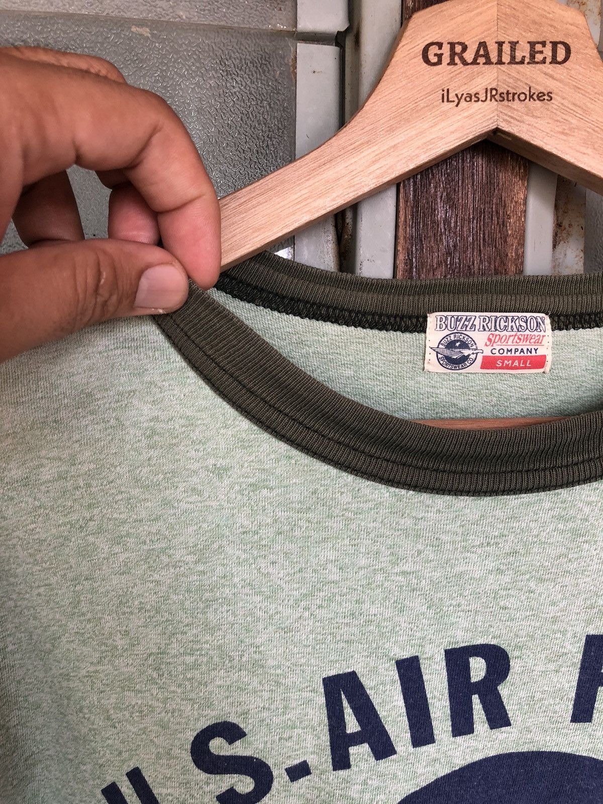Buzz Rickson's Vintage 80’s U.S Air Force Texas Toyo Interprise Ringer Tee Size US S / EU 44-46 / 1 - 4 Thumbnail