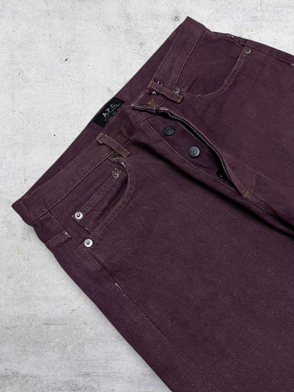 A.P.C. VINTAGE A.P.C OG 90S DESIGNER SELVEDGE UNIQUE COLOUR DENIM Size US 30 / EU 46 - 10 Thumbnail