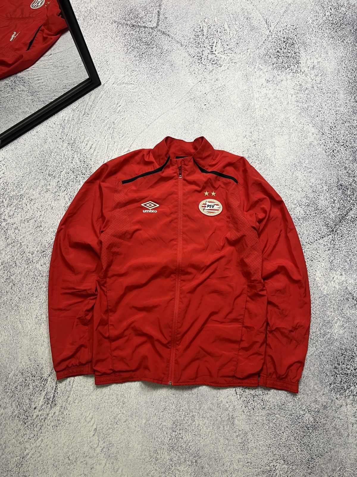 Umbro Vintage Umbro PSV 00s Training Jacket Soccer Football Track Size US S / EU 44-46 / 1 - 1 Thumbnail