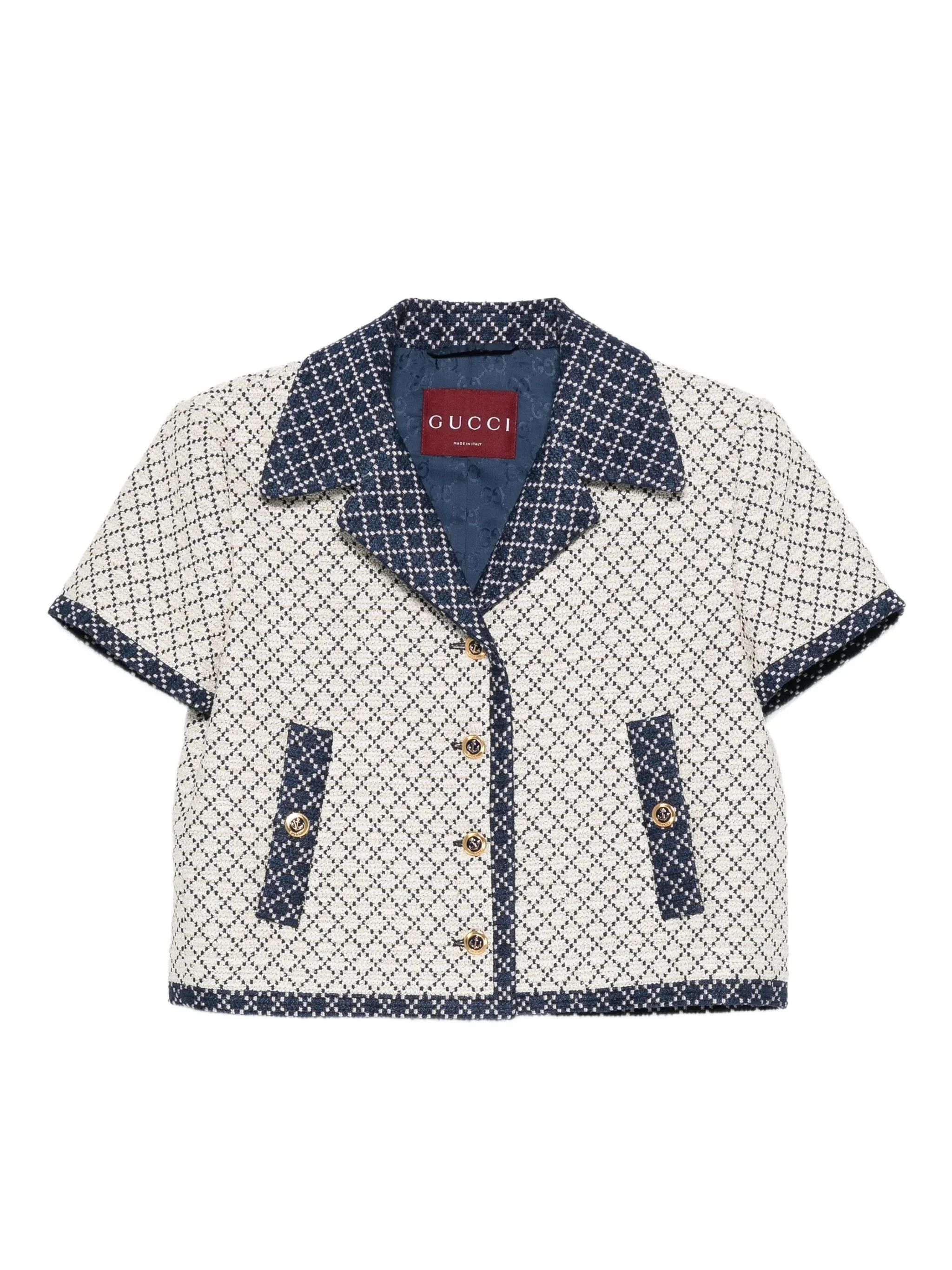 Gucci o1loc1c0226 826056 Diamond Cotton Boucle Jacket Multicolor Size M / US 6-8 / IT 42-44 - 1 Thumbnail
