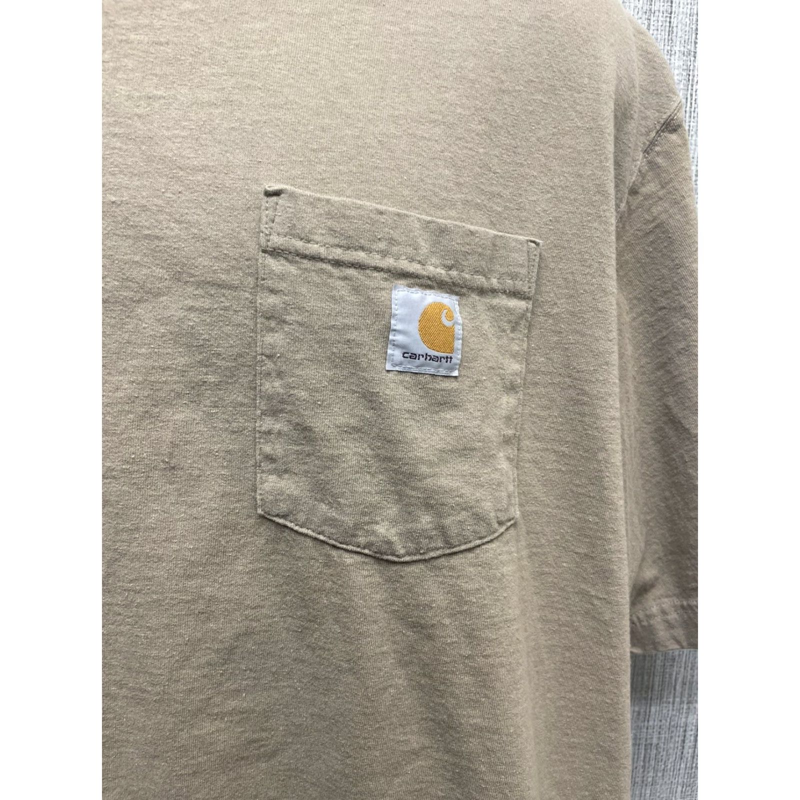 Carhartt Carhartt Men's K87 Medium Short Sleeve T-Shirt Desert Crew Neck Cotton Brown Regular Short Sleeve Mens M Size US M / EU 48-50 / 2 - 2 Thumbnail