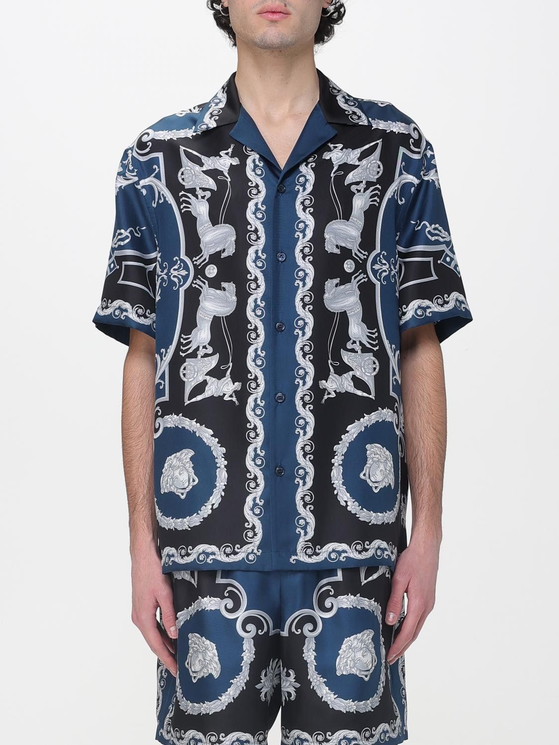 Versace Versace Shirt Men Blue Size US M / EU 48-50 / 2 - 1 Thumbnail