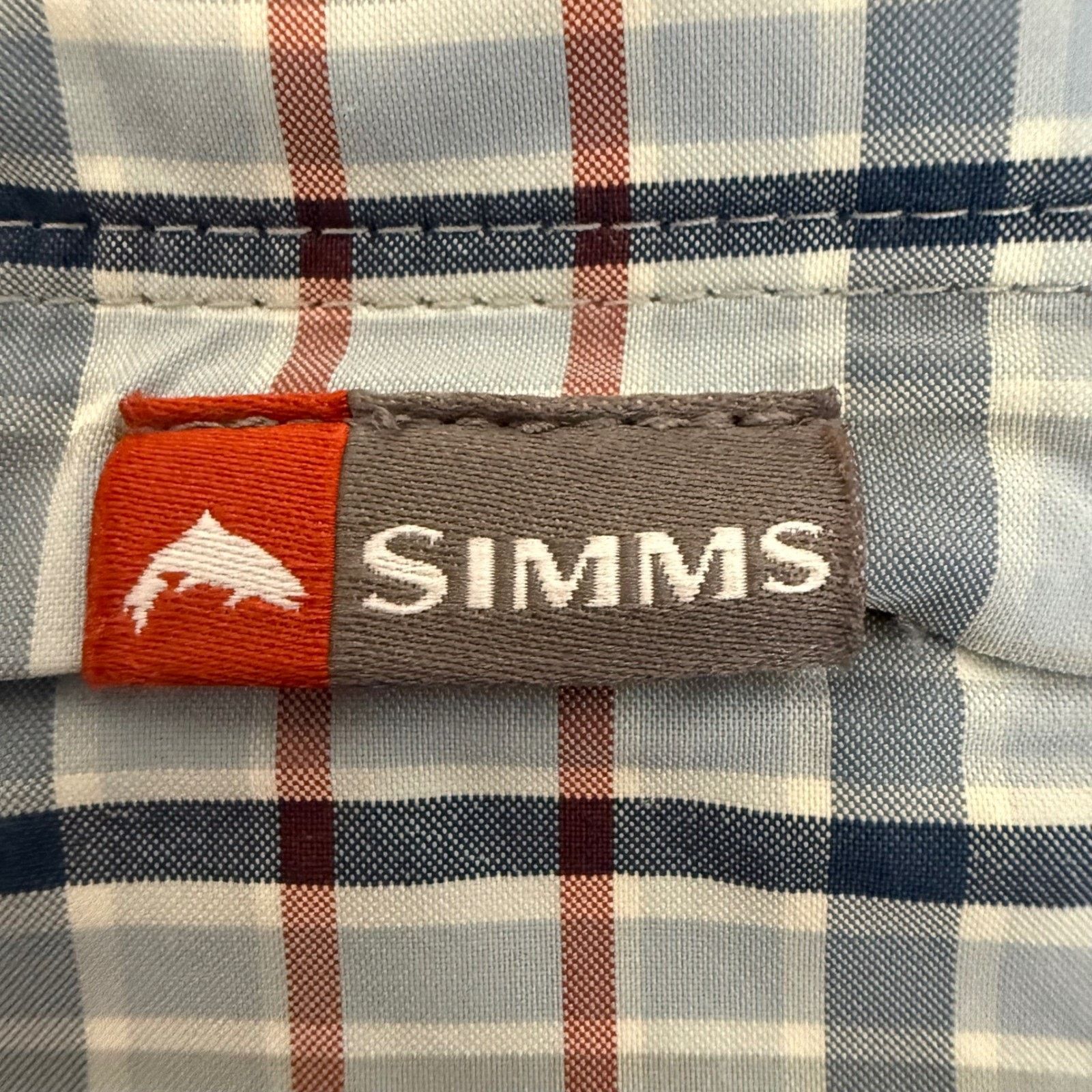 Simms Simms Mens 2XL Blue Plaid Fishing Shirt Long Sleeve Size US XXL / EU 58 / 5 - 7 Thumbnail