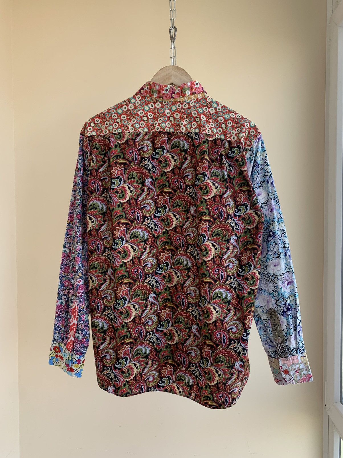 Japanese Brand Foul Fashion Ugly Patchwork Crazy Print Button Up L/S Shirt Size US L / EU 52-54 / 3 - 2 Thumbnail