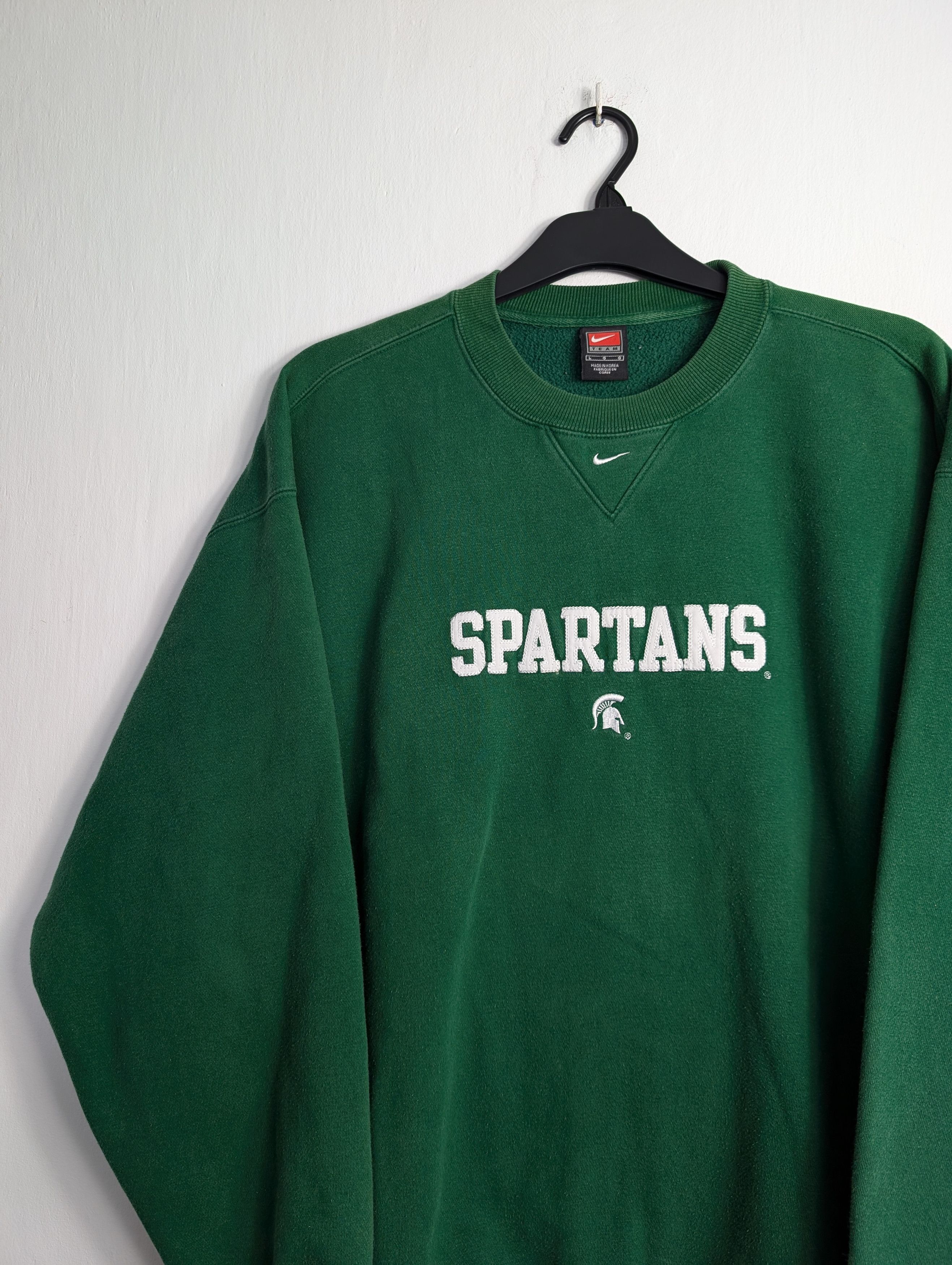 Nike 90s Nike Spartans Michigan State Crewneck Retro Y2K Boxy Size US L / EU 52-54 / 3 - 2 Thumbnail