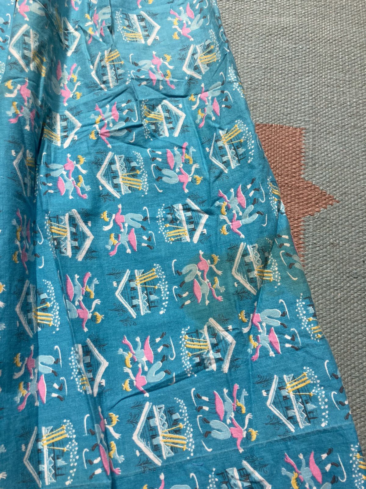 Vintage 1950s novelty print skirt ice skating cotton pleat midi? 24” Size 24" / US 00 / IT 34 - 7 Thumbnail