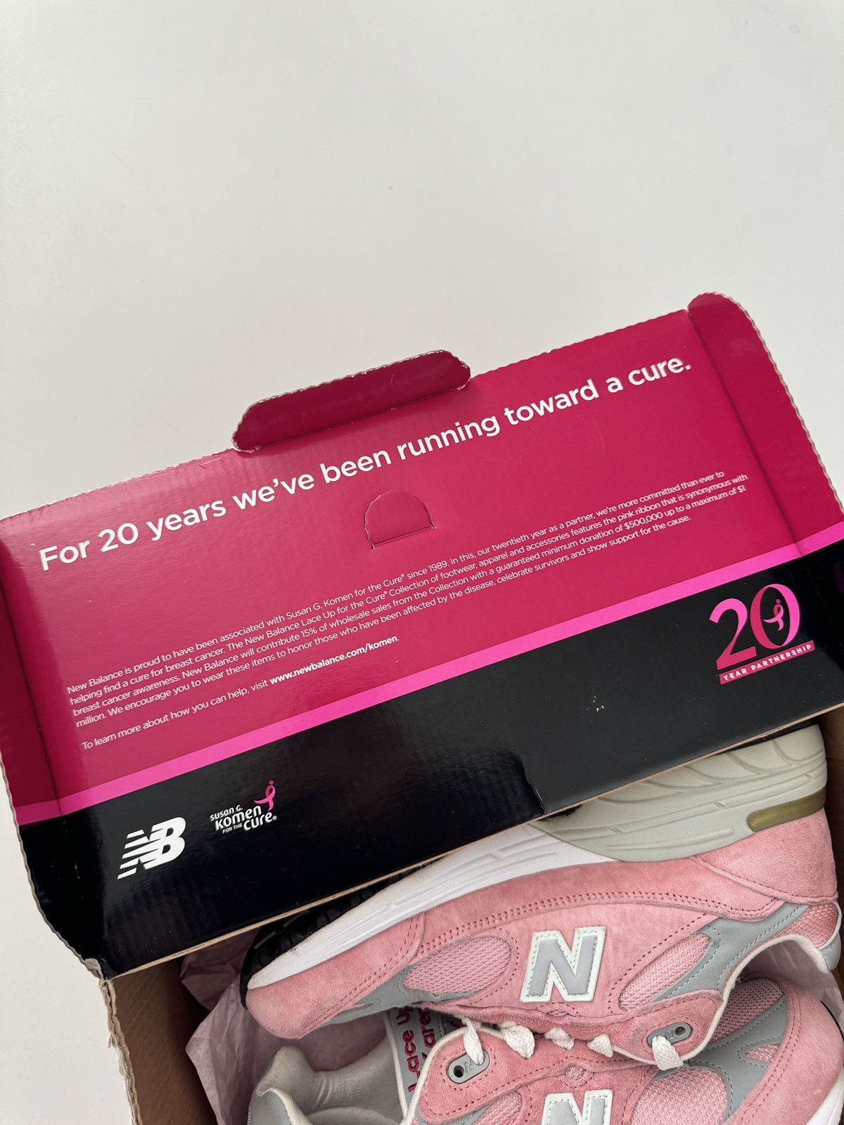 New Balance New Balance 993 Pink 20th Anniversary Breast Size US 7 / IT 37 - 14 Thumbnail