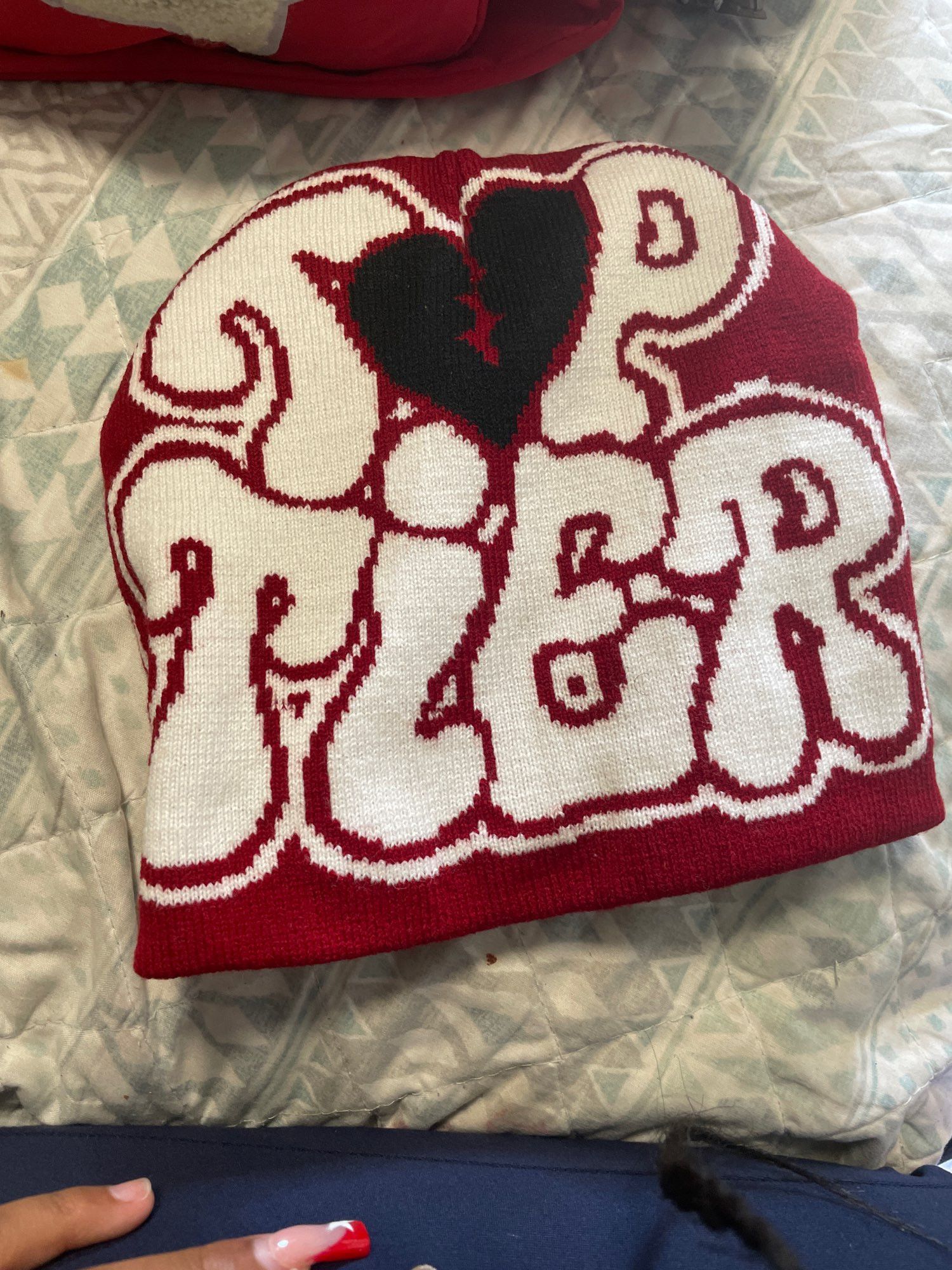 Japanese Brand Y2K TOP TIER Knitting Beanie Hats Size ONE SIZE - 2 Thumbnail