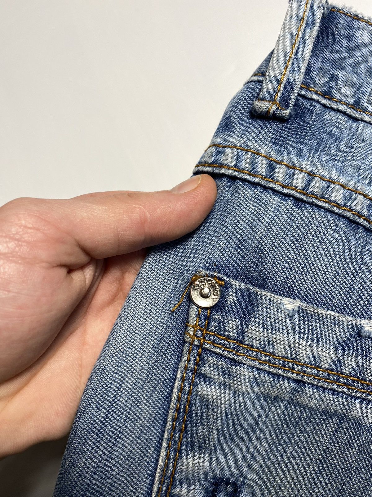 Dolce & Gabbana × Vintage Vintage Dolce Gabbana Washed Denim Distressed Y2K Retro 00s Size US 32 / EU 48 - 20 Thumbnail