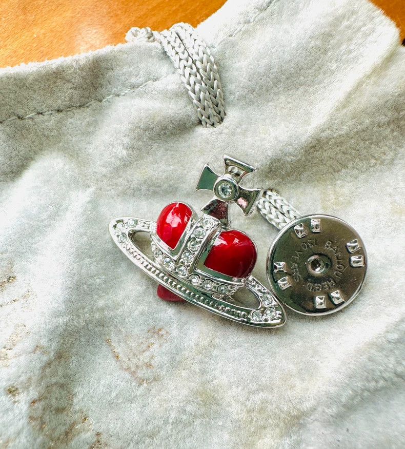 Vivienne Westwood Vivienne Westwood Limited Edition Red Heart Saturn Brooch Size ONE SIZE - 9 Thumbnail