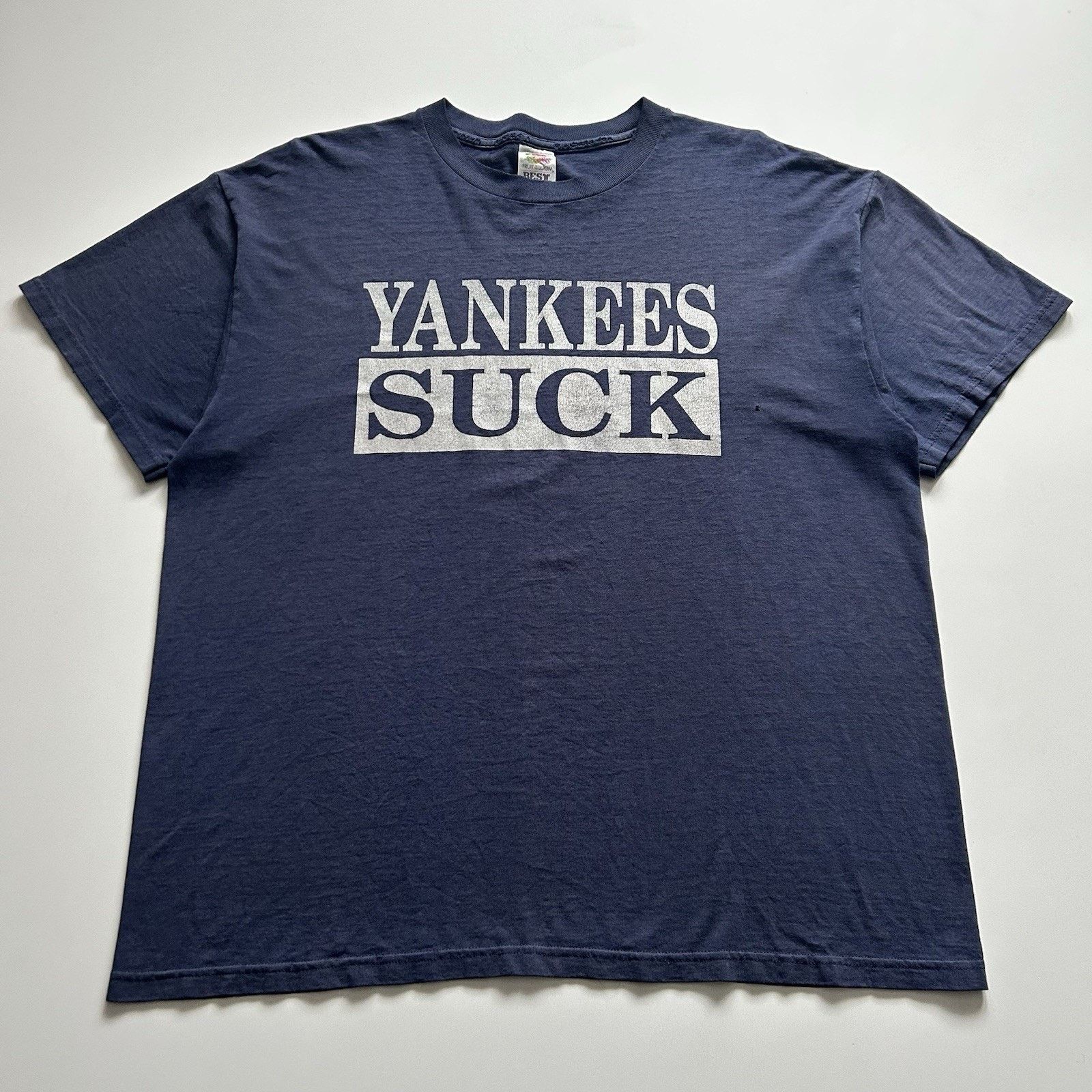 Fruit Of The Loom Vintage Yankees Suck T-Shirt XL Fruit Of The Loom Y2K MLB Size US XL / EU 56 / 4 - 1 Thumbnail