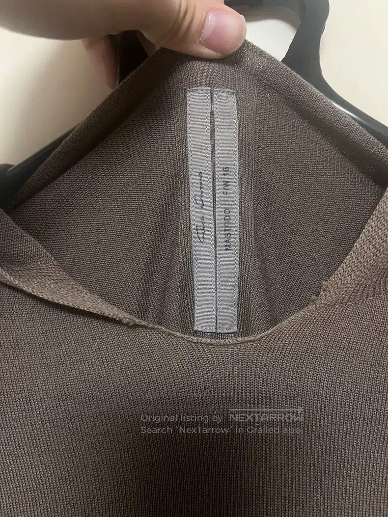 Other RICK OWENS Main line thin hooded long sweater, dust color Size S / US 4 / IT 40 - 3 Thumbnail