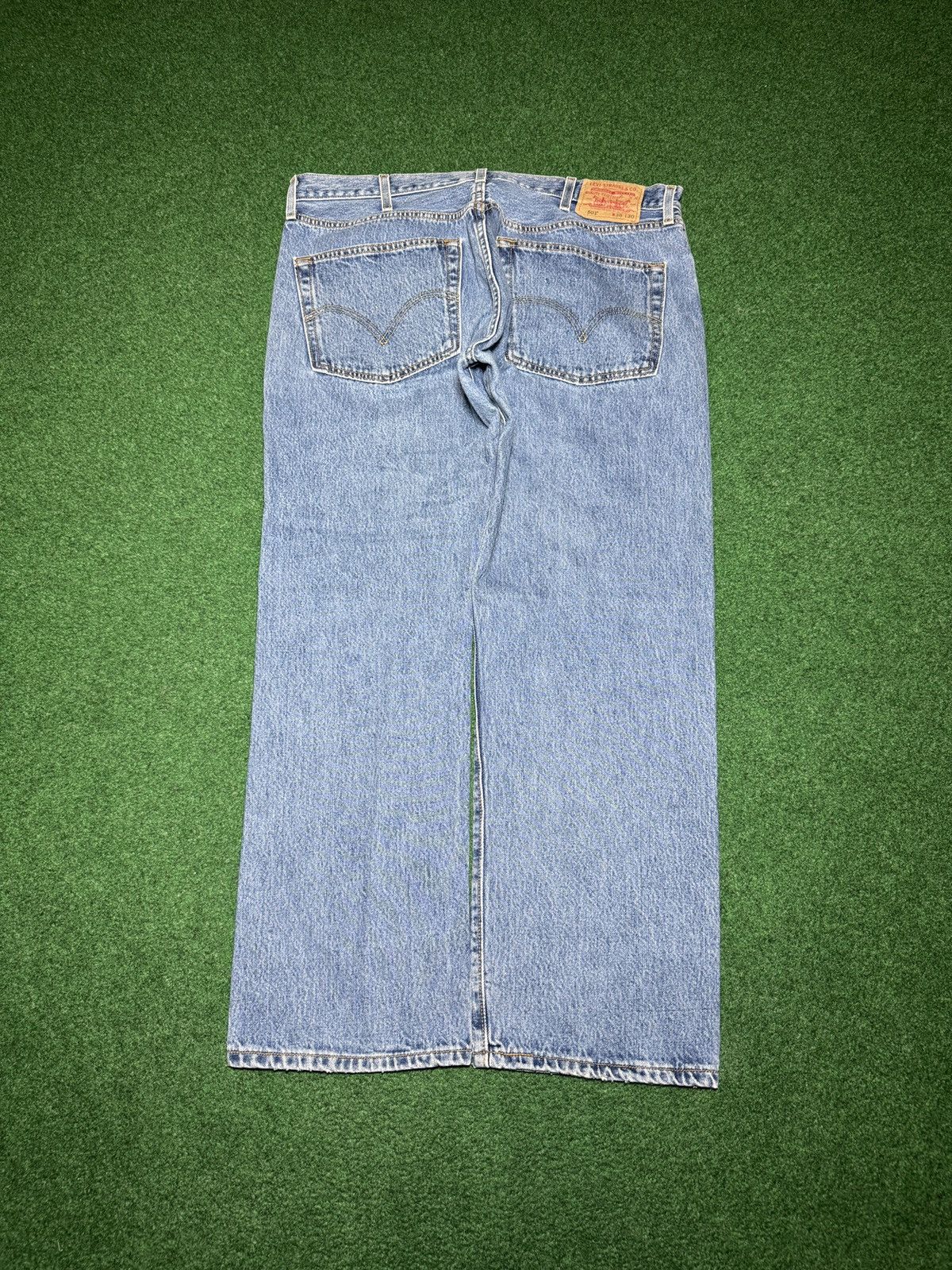 Levi's Vintage Clothing Levi’s 501 Straight 38x28 90s Y2K Denim Button Fly Jeans Size US 38 / EU 54 - 1 Thumbnail