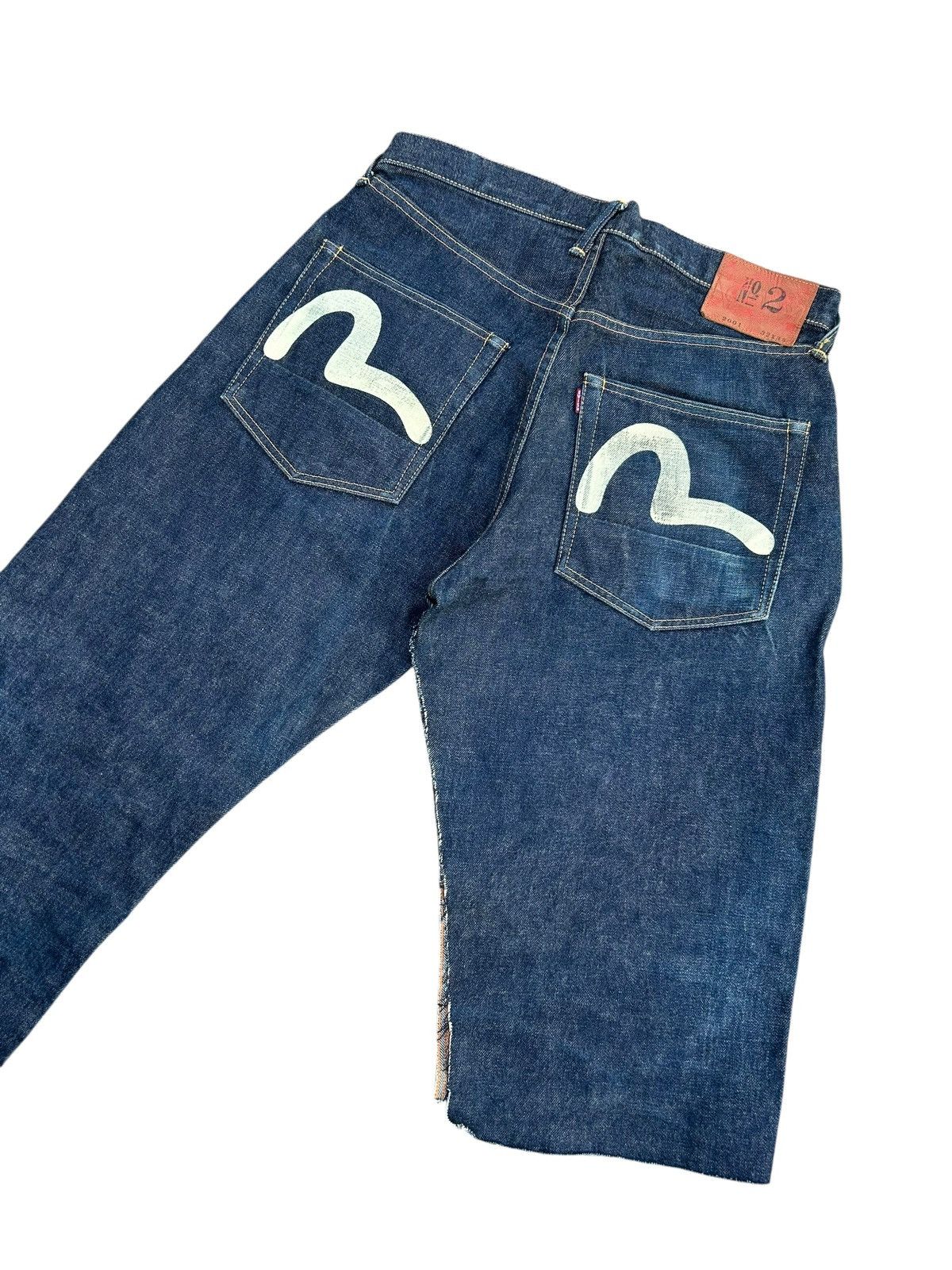 Kapital VINTAGE EVISU SELVEDGE THRASHED DENIM JEANS Size US 32 / EU 48 - 9 Thumbnail