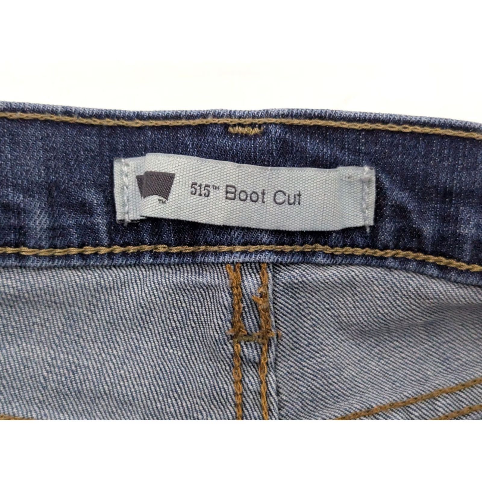 Levi's Levi's 515 Boot Cut Jeans Women 12 Long 32x34 Blue Denim Stretch Regular Flared Bootcut Pockets Zipper Button Vintage No Size 34" / US 12 / IT 48 - 7 Thumbnail