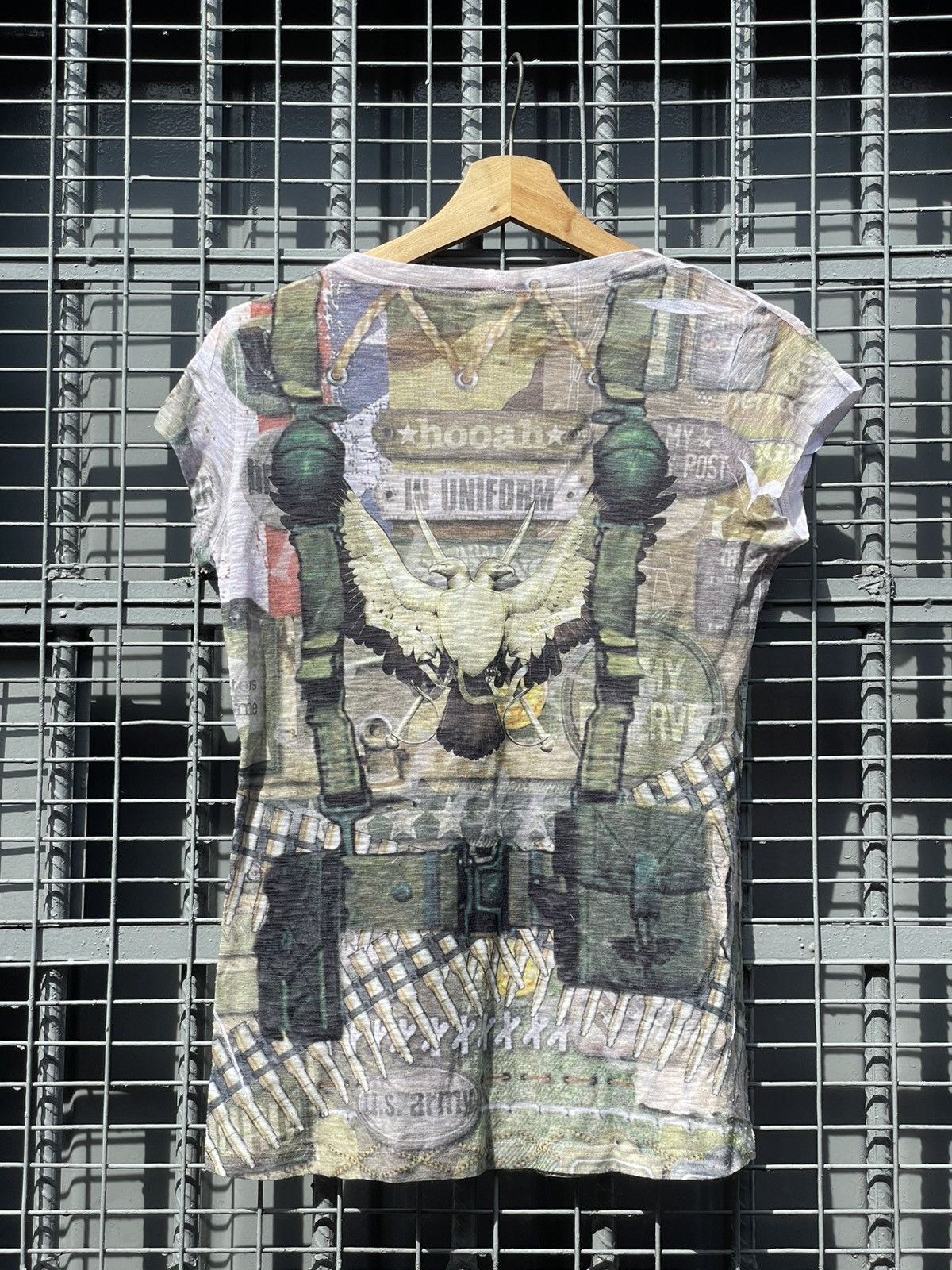 Le Grande Bleu (L.G.B.) Davida | Archive Y2K Army Made in USA Top Size M / US 6-8 / IT 42-44 - 5 Thumbnail