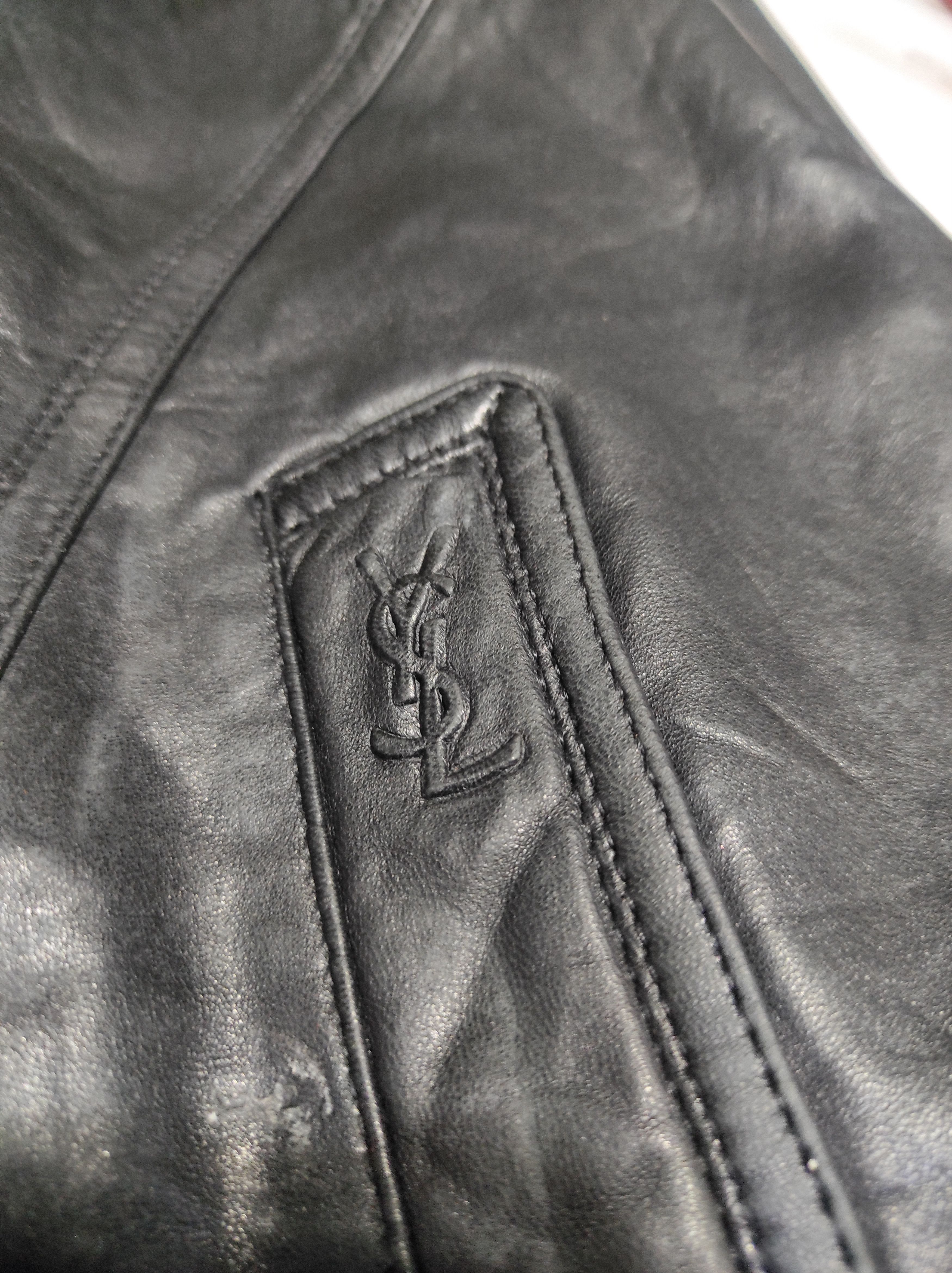 Yves Saint Laurent Rare! Beautiful Yves Saint Laurent Bomber Leather Jacket Size US L / EU 52-54 / 3 - 14 Thumbnail