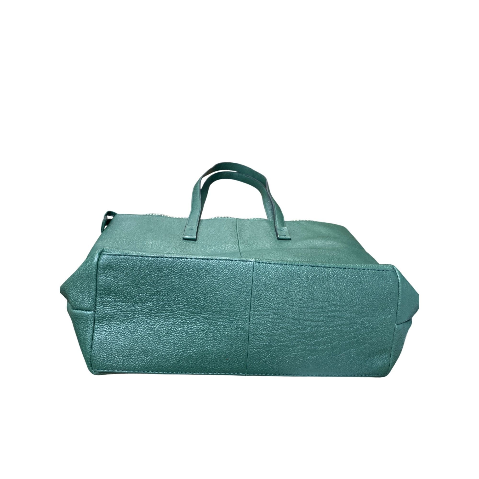 Other Tahari Womans Green Pebbled Leather Tote HandBag Silver Char Size ONE SIZE - 8 Thumbnail