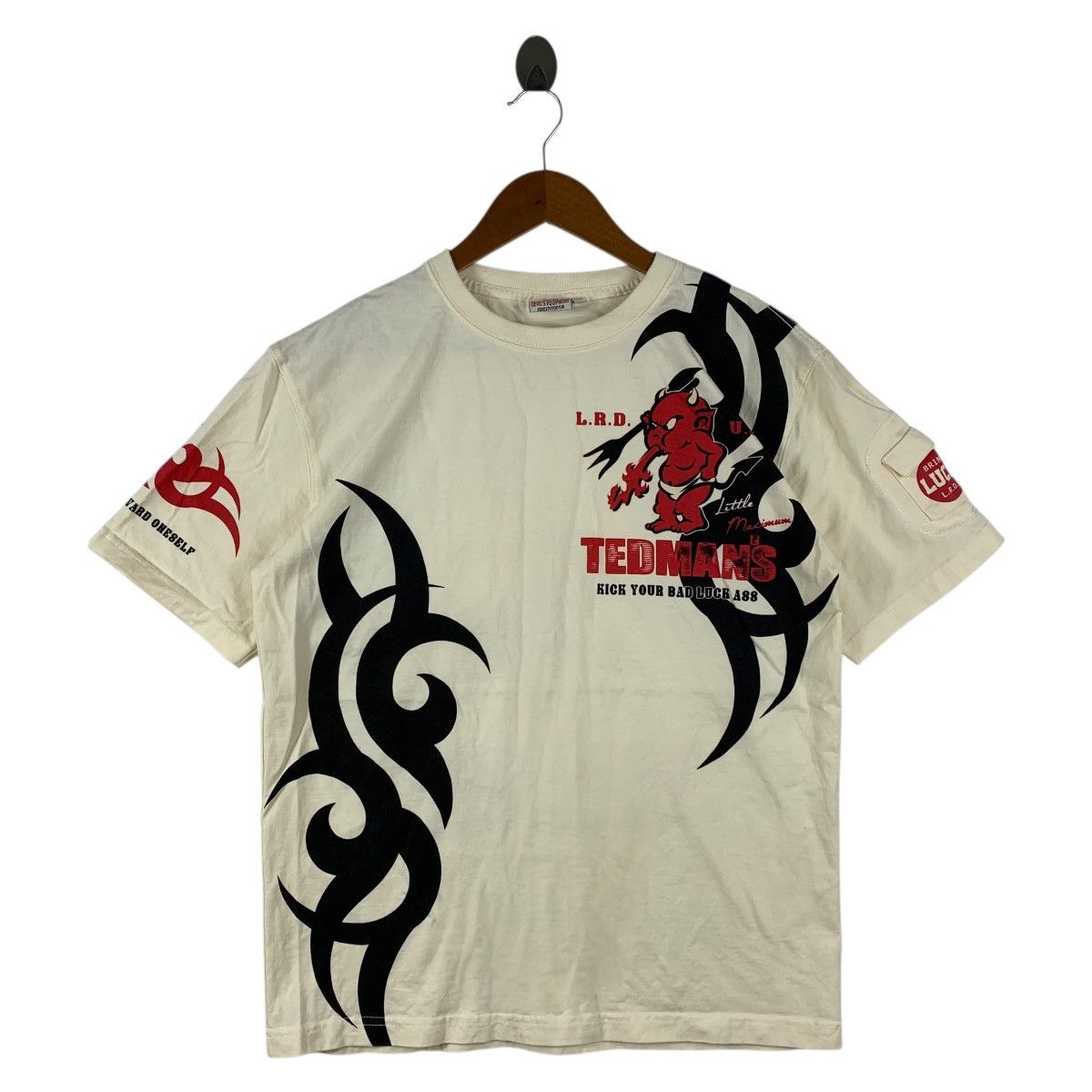 Tedman Vintage 90s Tedman's Lucky Red Devil Japanese Streetwear Tee Size US M / EU 48-50 / 2 - 2 Thumbnail
