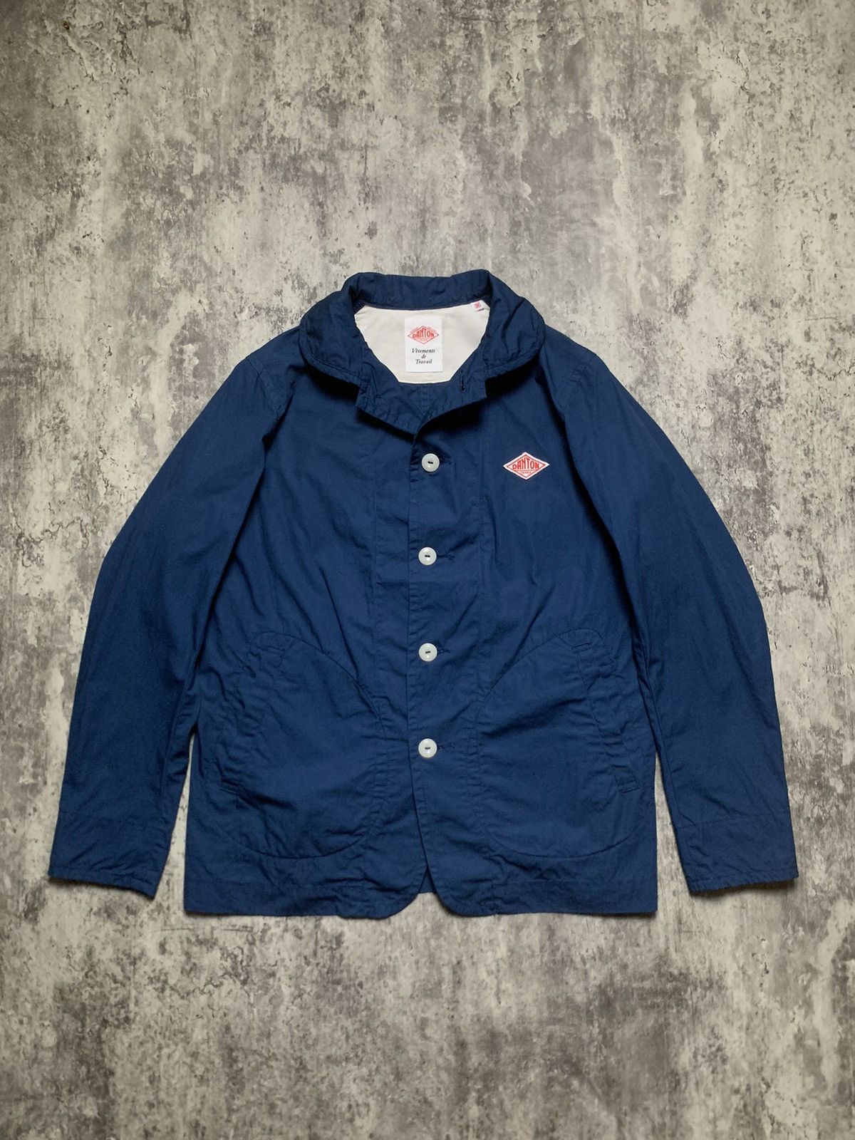 Danton Danton Canvas Shawl Collar French Work Jacket Size US XXS / EU 40 - 1 Thumbnail