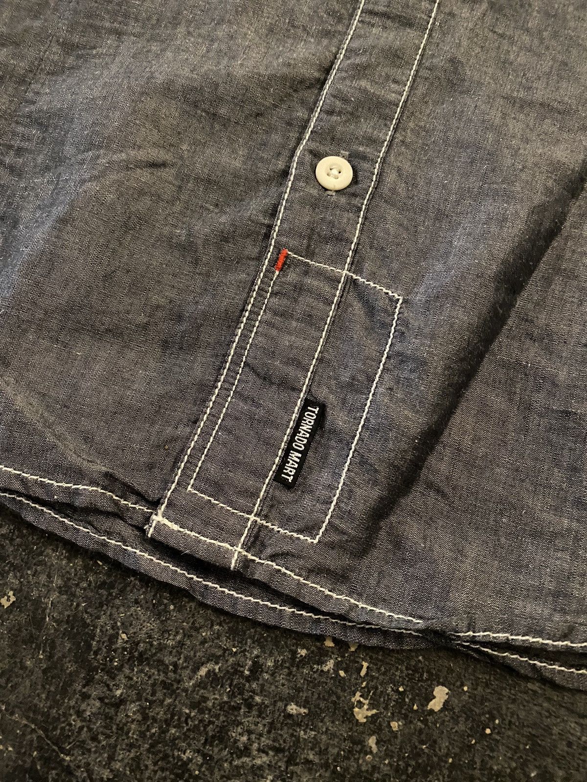 Beauty Beast × Japanese Brand × Tornado Mart Tornado Mart Japan Chambray long Shirt Size US M / EU 48-50 / 2 - 4 Thumbnail