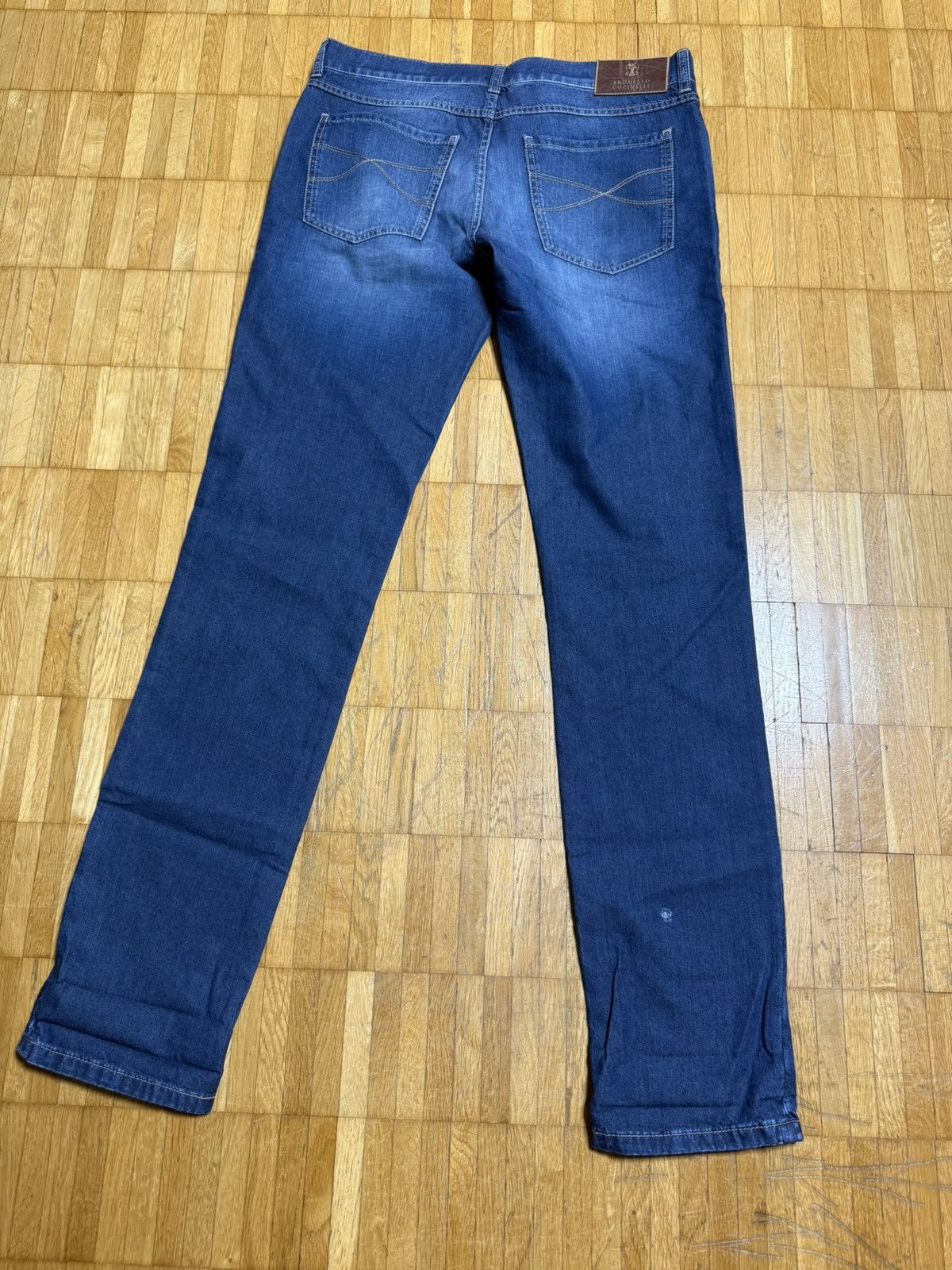 Brunello Cucinelli Luxury Brunello Cucinelli Blue Denim Jeans Size 48 / 32 Size US 32 / EU 48 - 5 Thumbnail