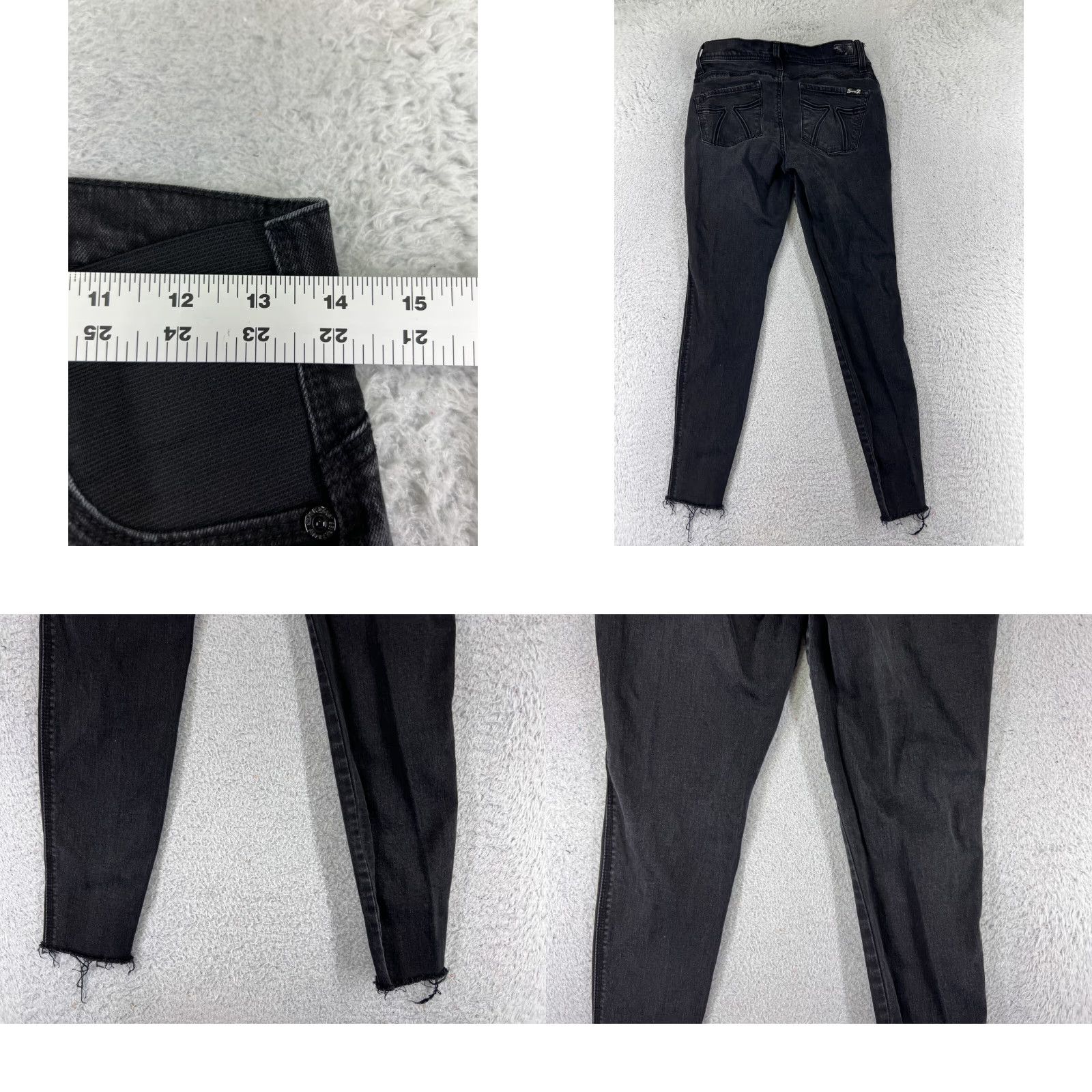 Vintage Seven7 Jeans Women 6 Black Denim Maternity Skinny Tapered Distressed 26x26 Jeans Women 6 Black Denim Maternity Skinny Tapered Distressed 26x26 Size 28" / US 6 / IT 42 - 9 Thumbnail