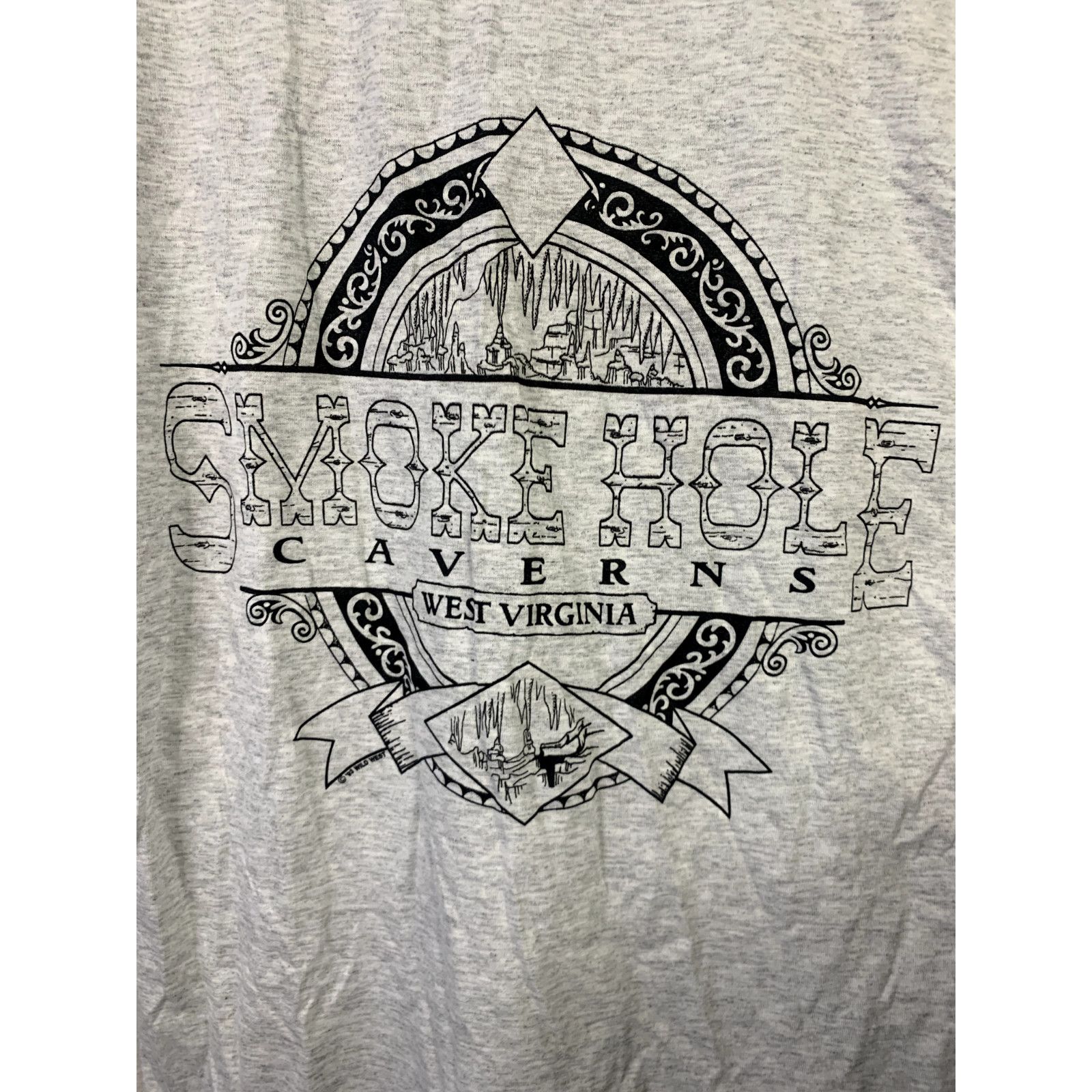 Jerzees Vintage Grand Caverns Shirt Virginia Test Print Tee VTG L Size US L / EU 52-54 / 3 - 8 Thumbnail