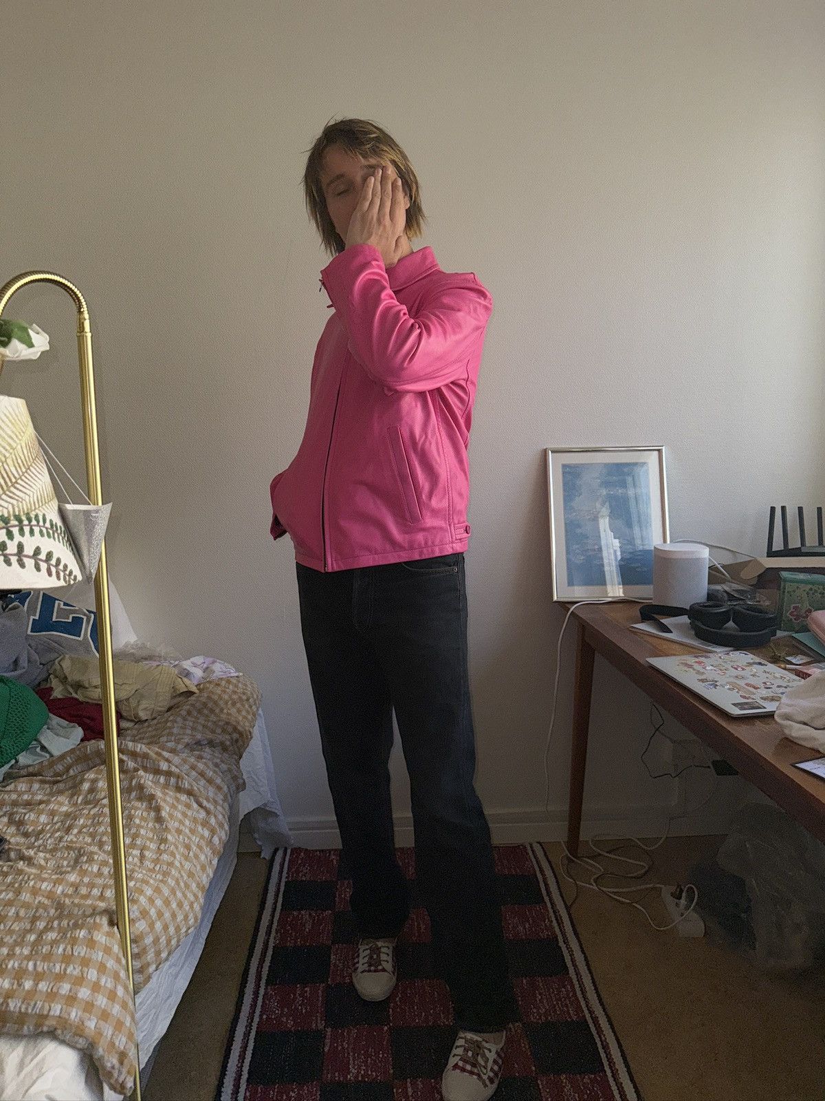 Acne Studios Acne Studios Pink Leather Jacket Size US M / EU 48-50 / 2 - 3 Thumbnail