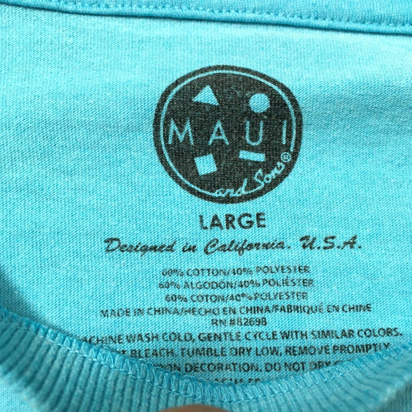 Vintage Maui and Sons T-Shirt Long Sleeve Blue Size L Mens Size US L / EU 52-54 / 3 - 4 Thumbnail