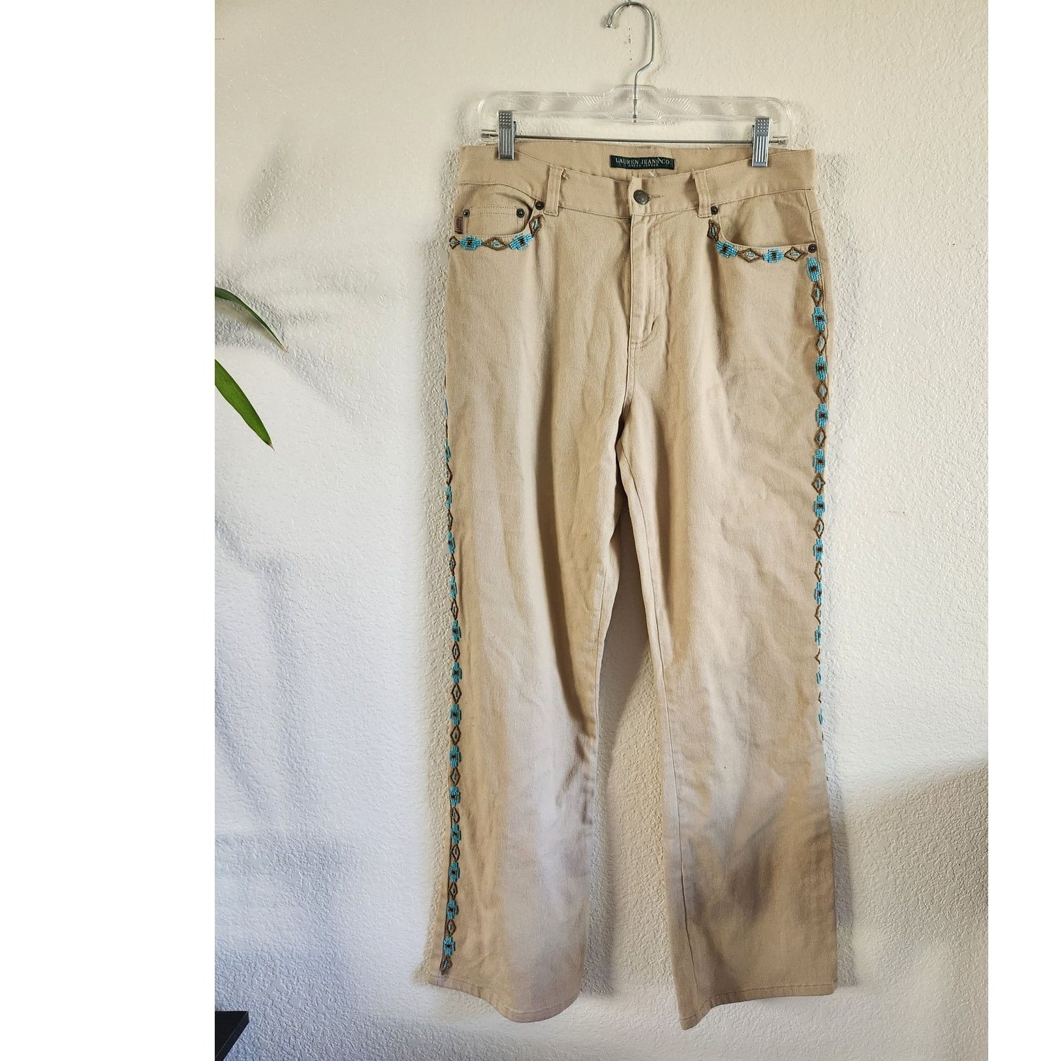 Lauren Ralph Lauren Lauren Jeans Co.Ralph Lauren Women's Beaded Bootcut Pants-10 Size 32" / US 10 / IT 46 - 1 Thumbnail