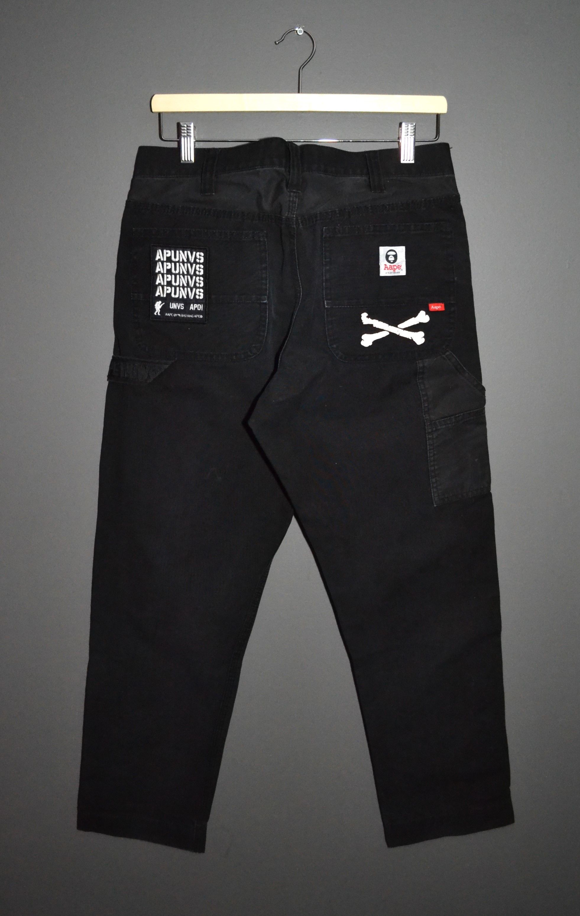 Aape AAPE Bape Straight Fit Carpenter Pants M size Black Workwear Size US 32 / EU 48 - 3 Thumbnail