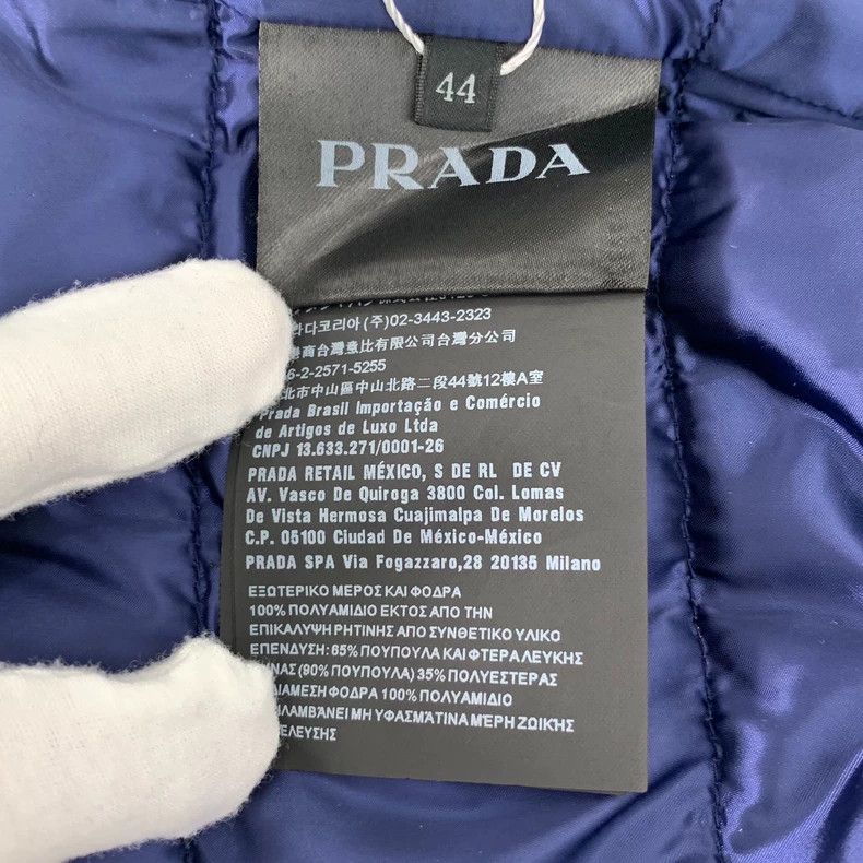 Prada Prada Dark blue triangle zipper down jacket 2502-Nextarrow Size US S / EU 44-46 / 1 - 7 Thumbnail