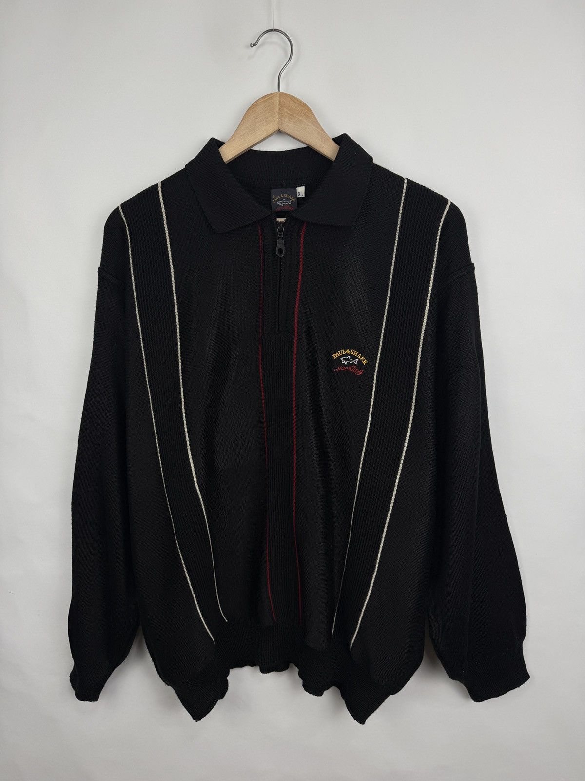 Paul & Shark 🇮🇹 Vintage 90s Paul Shark Yachting Heavy Weigh Sweater Retro Size US XL / EU 56 / 4 - 2 Thumbnail