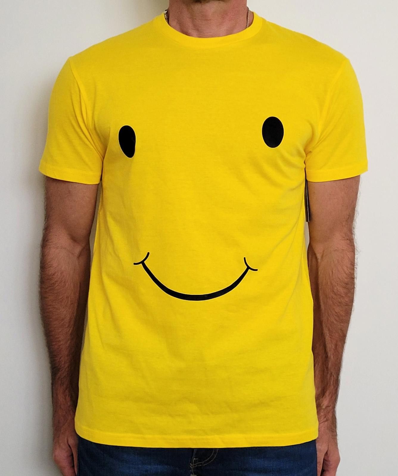 Other Men's Medium Yellow Smiley Face Graphic T-Shirt Size US M / EU 48-50 / 2 - 1 Thumbnail