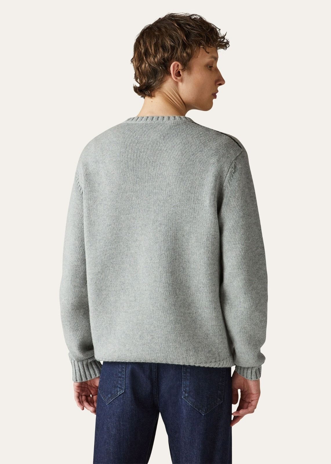 Loro Piana o1srvl11e1024 Girocollo Pearse Cashmere Sweater in Grey Size US XL / EU 56 / 4 - 2 Thumbnail