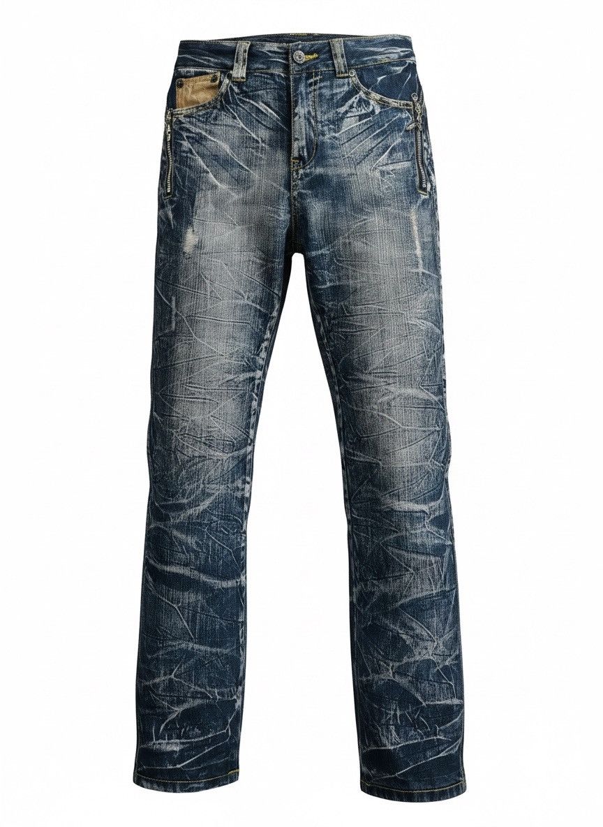 Tornado Mart Blow By Blue whiskering jeans style tornado mart Size US 30 / EU 46 - 1 Thumbnail