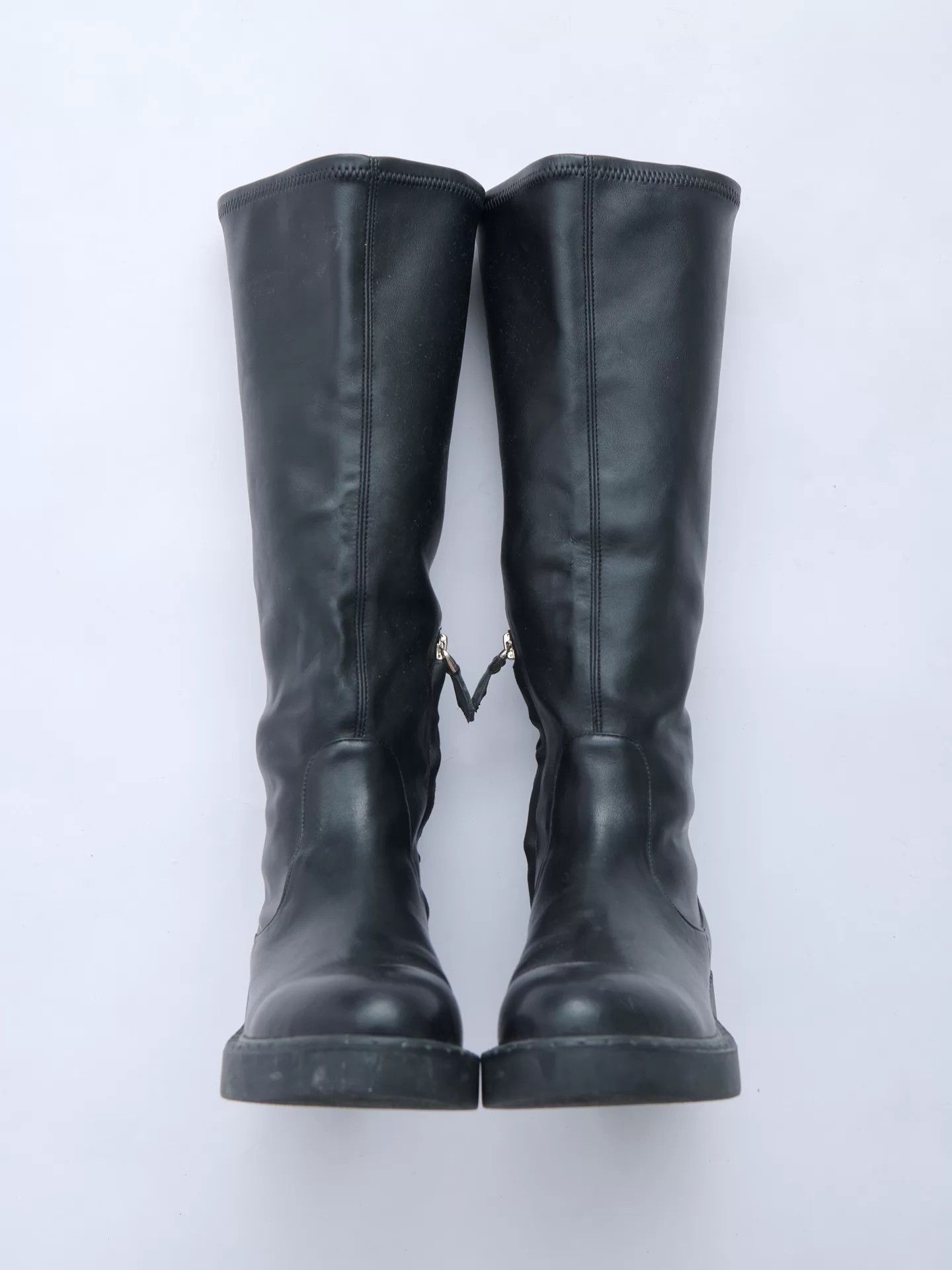 Prada PRADA 00s Archive Mid-Calf Platform Leather Boots Size 37 Size US 6.5 / IT 36.5 - 9 Thumbnail