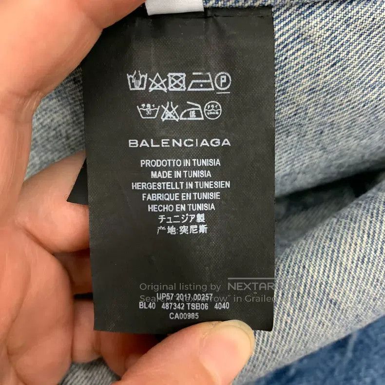 Balenciaga Balenciaga Blue Coca-Cola Washed Aged Denim Jacket Size US S / EU 44-46 / 1 - 5 Thumbnail