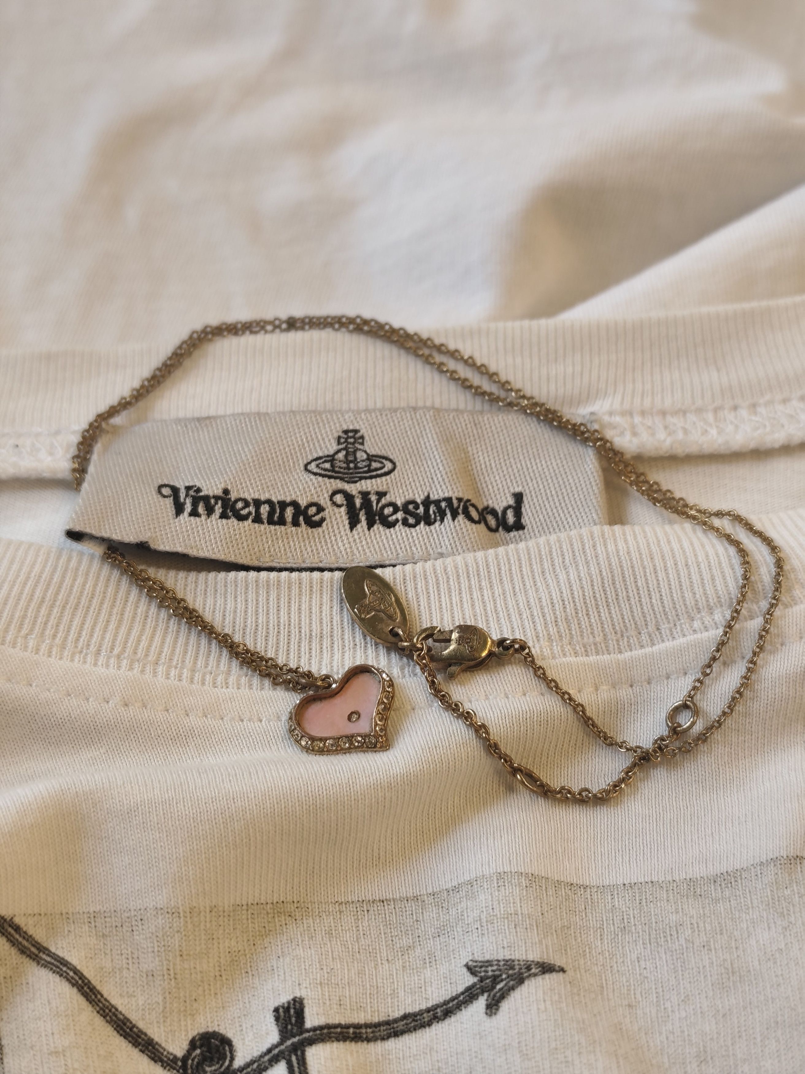 Vivienne Westwood Vivienne Westwood Petra Heart Gold/Pink Necklace Pendant Size ONE SIZE - 1 Thumbnail