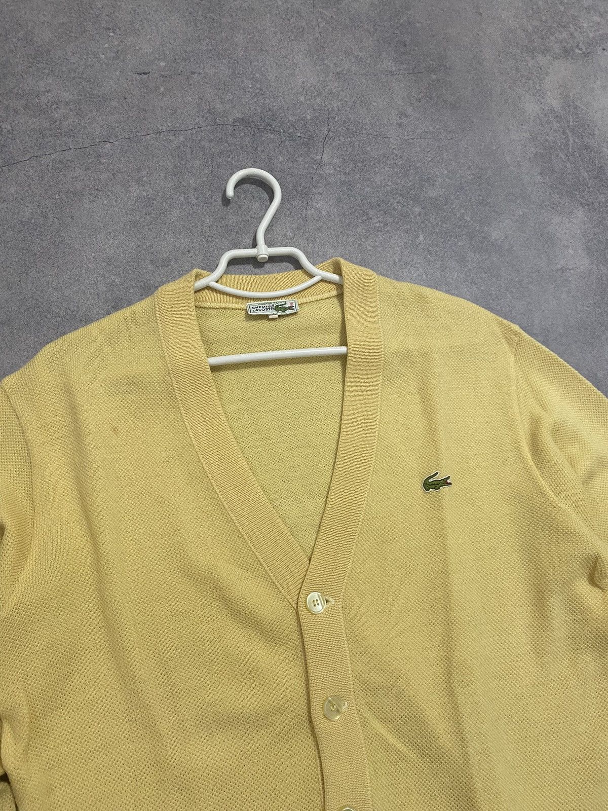 Lacoste × Vintage Vintage Lacoste Chemise Yellow Cardigan Button Up Sweater Size US L / EU 52-54 / 3 - 3 Thumbnail