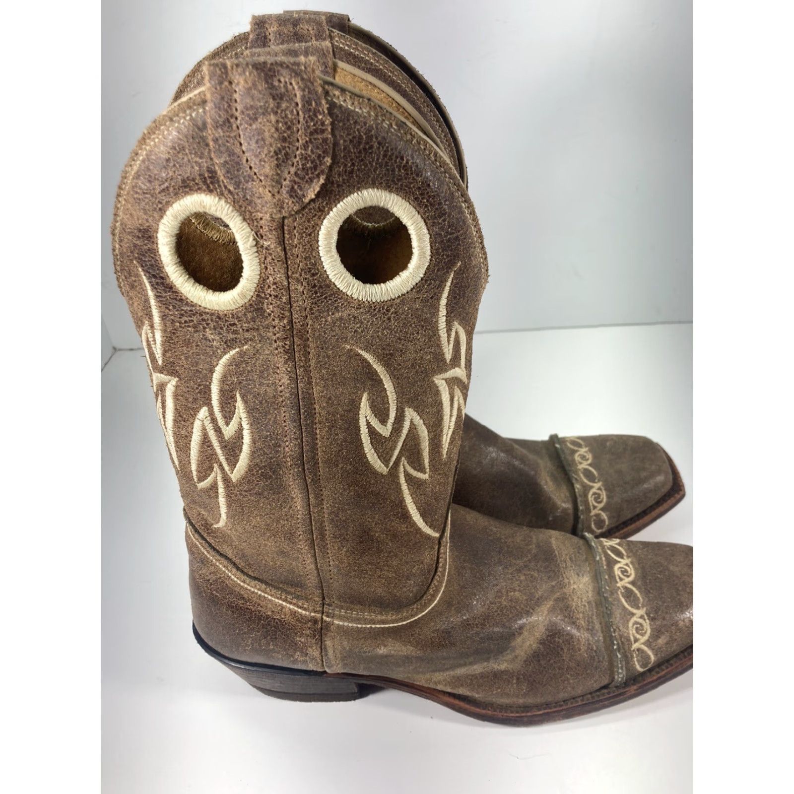 Justin Boots Justin Bent Rail Boots Women Size Brown Suede Leather Square Toe BRL628 Western Size US 9 / IT 39 - 7 Thumbnail