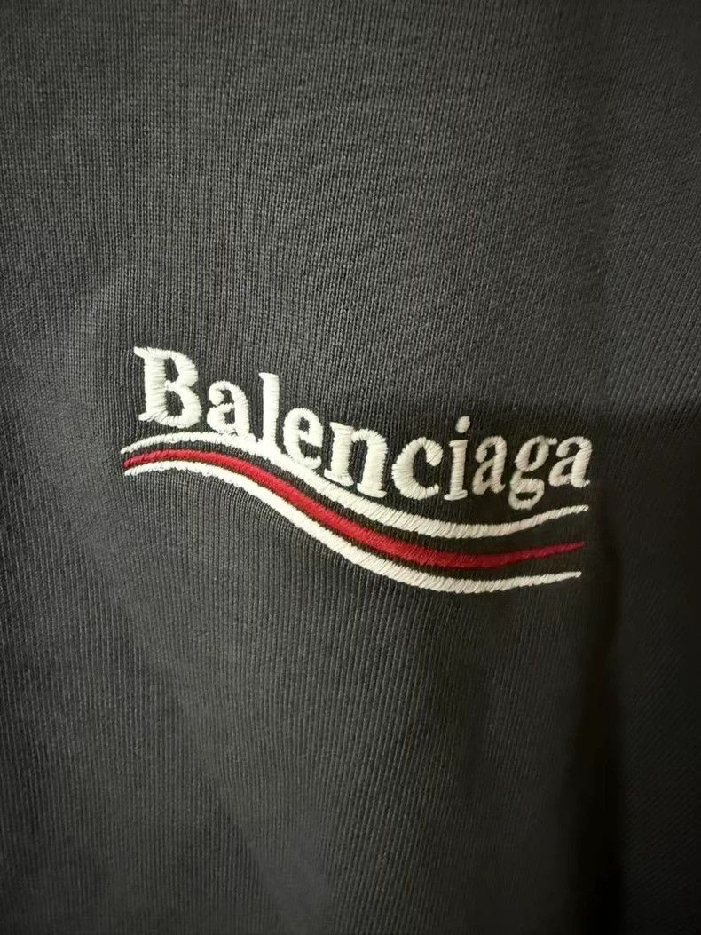 Balenciaga Balenciaga Smoke gray coke embroidered logo sweater Size US S / EU 44-46 / 1 - 3 Thumbnail