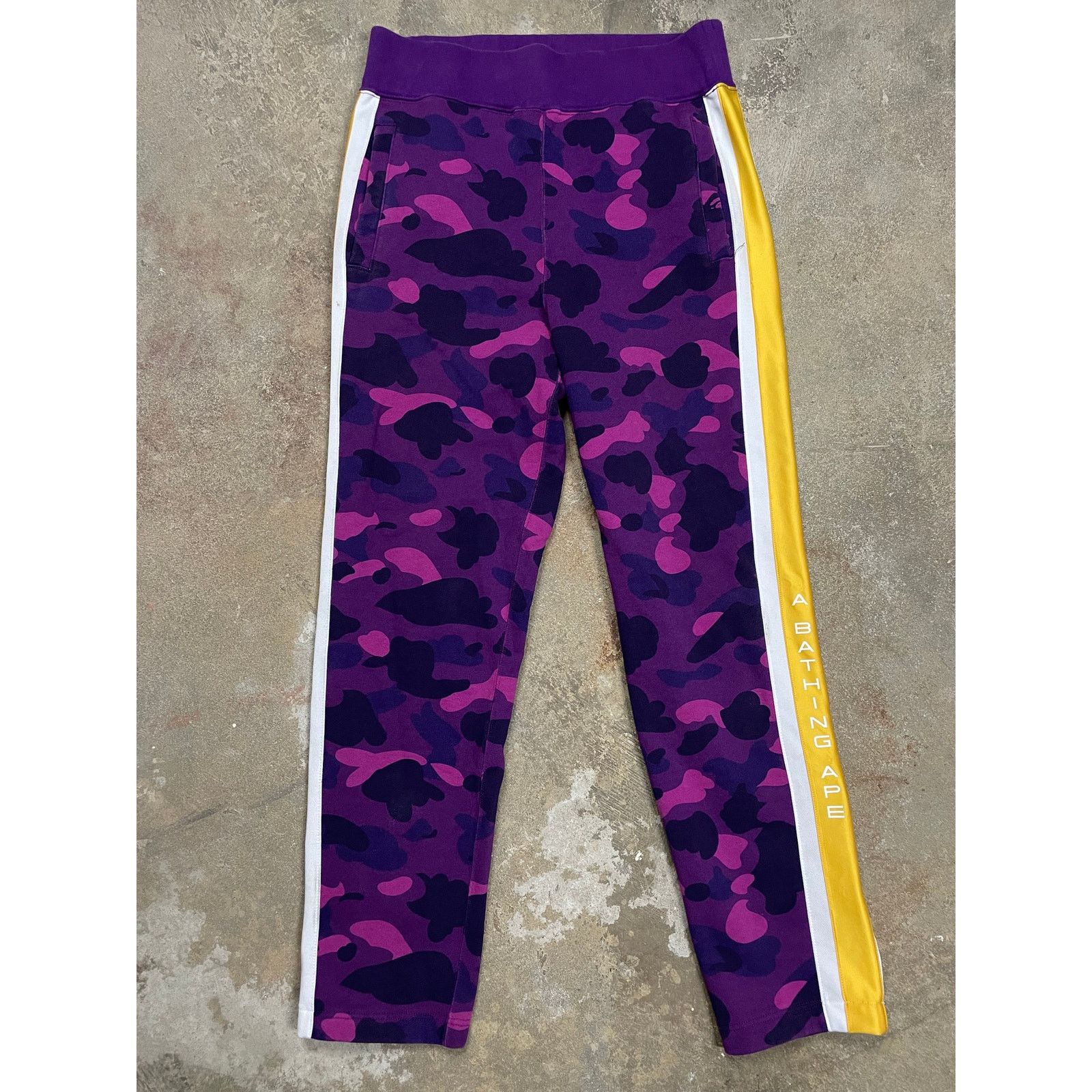 Bape BAPE Sweats Purple Yellow Used Small Size US 30 / EU 46 - 1 Thumbnail