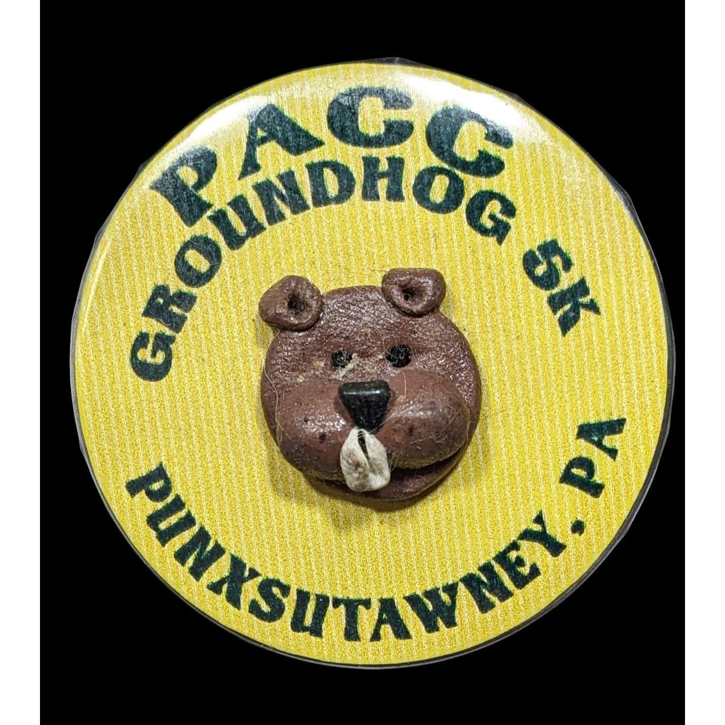 Other PACC Groundhog 5K Punxsutawney PA 3D Button Size ONE SIZE - 1 Thumbnail