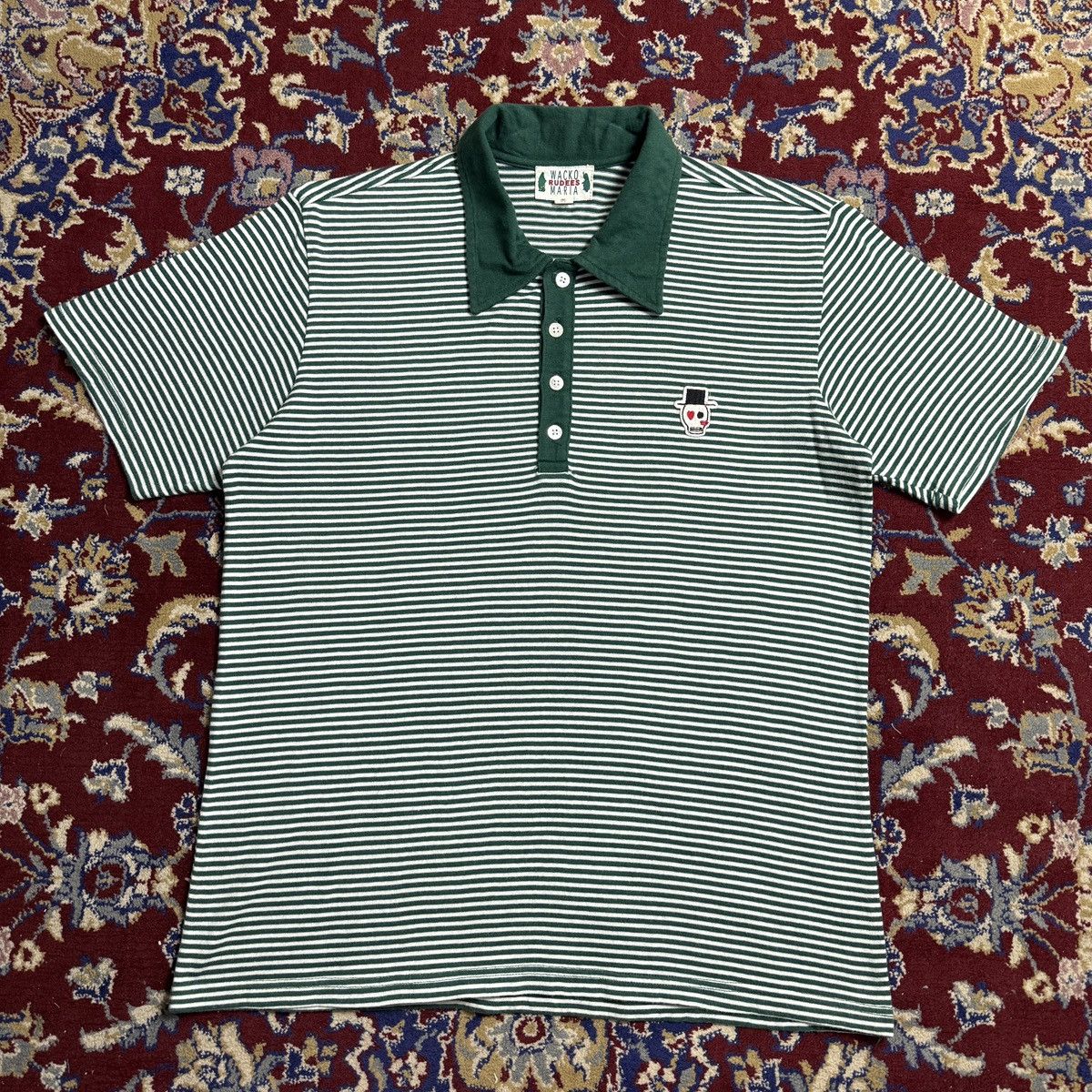 Wacko Maria Wacko Maria Rudees Maria Striped Polo tee Japanese brand Y2k Size US M / EU 48-50 / 2 - 2 Thumbnail