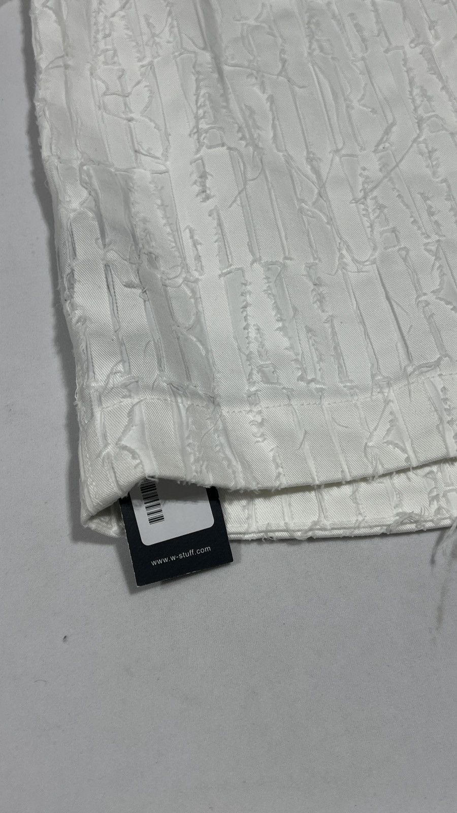 Amiri Amiri Logo Frayed White Button Up Size US S / EU 44-46 / 1 - 10 Thumbnail