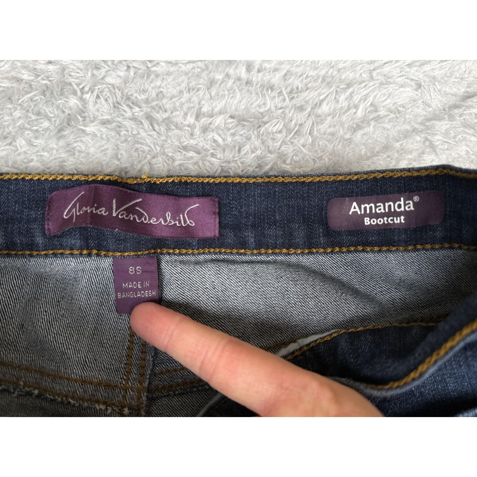 Gloria Vanderbilt Gloria Vanderbilt Amanda Bootcut Jeans Womens 8S Blue High Rise Stretch 29x30 Denim Jeans bootcut Womens 8S Blue Gloria Vanderbilt Amanda Size 30" / US 8 / IT 44 - 6 Thumbnail