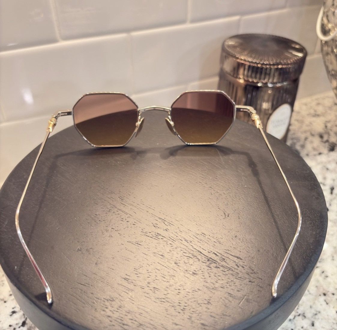 Chrome Hearts Chrome Hearts Evaculation Gold Sunglasses Size ONE SIZE - 2 Thumbnail